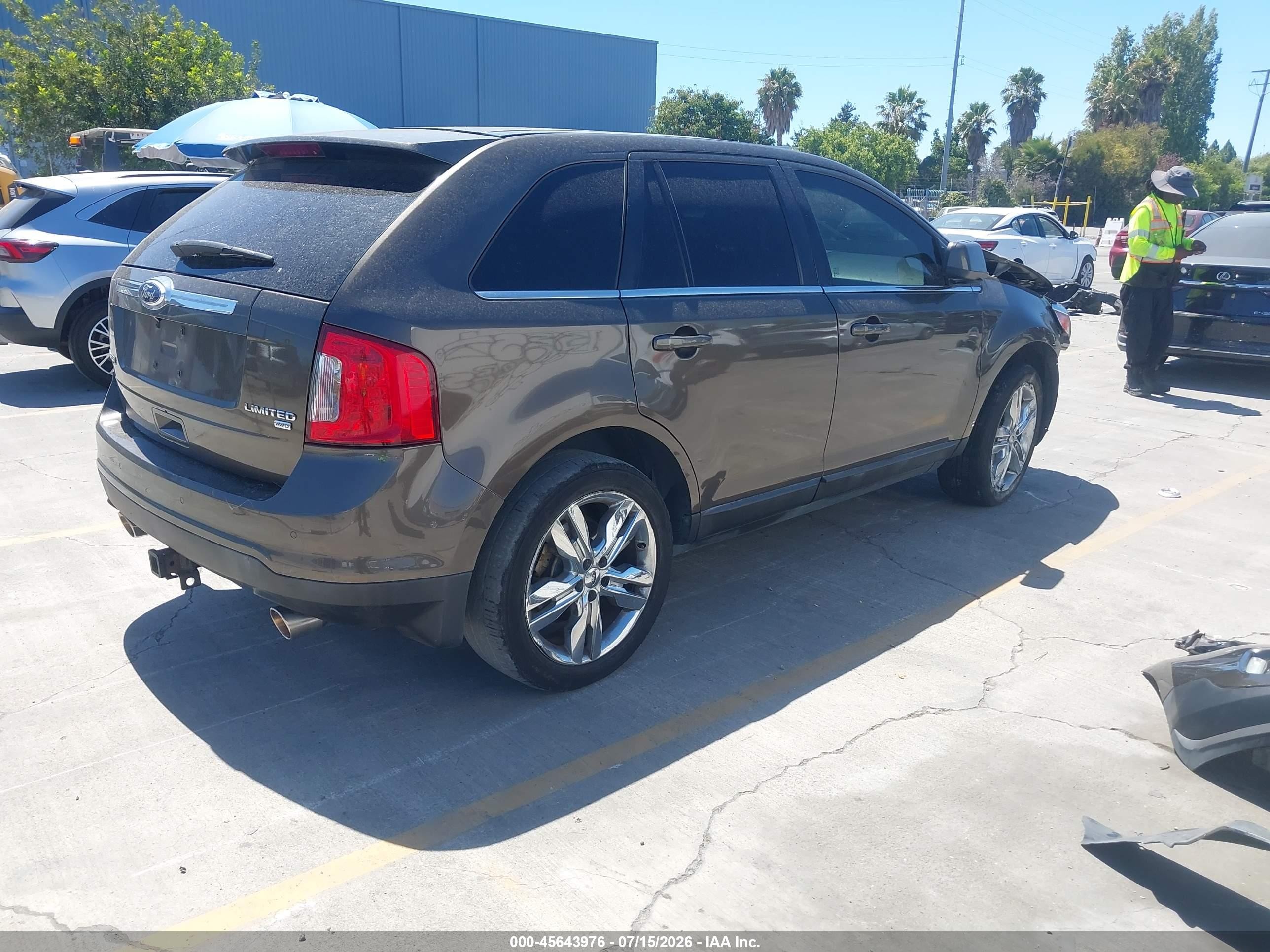 2011 Ford Edge Limited Коричневый vin: 2FMDK4KCXBBA34700
