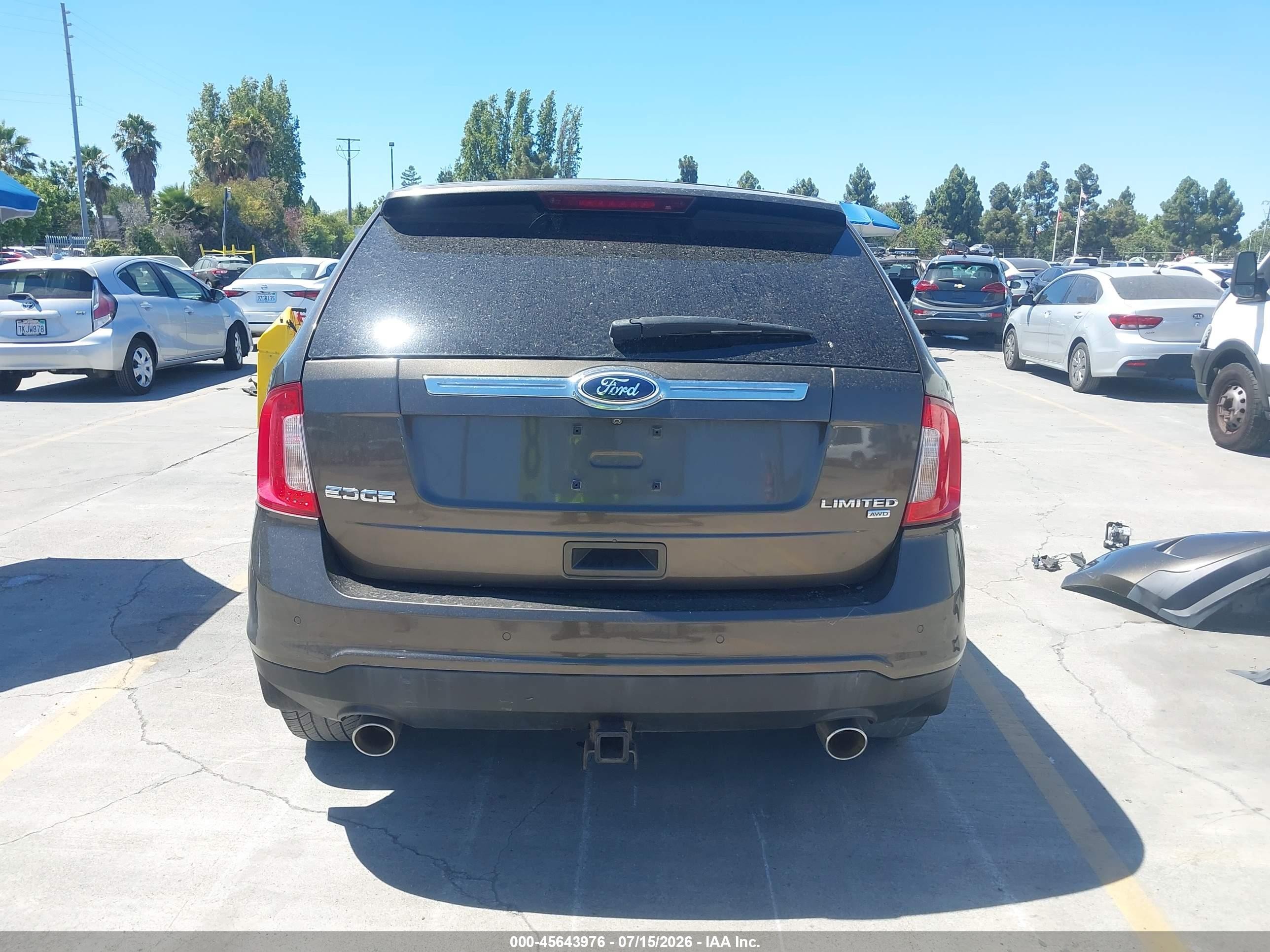 2011 Ford Edge Limited Коричневый vin: 2FMDK4KCXBBA34700
