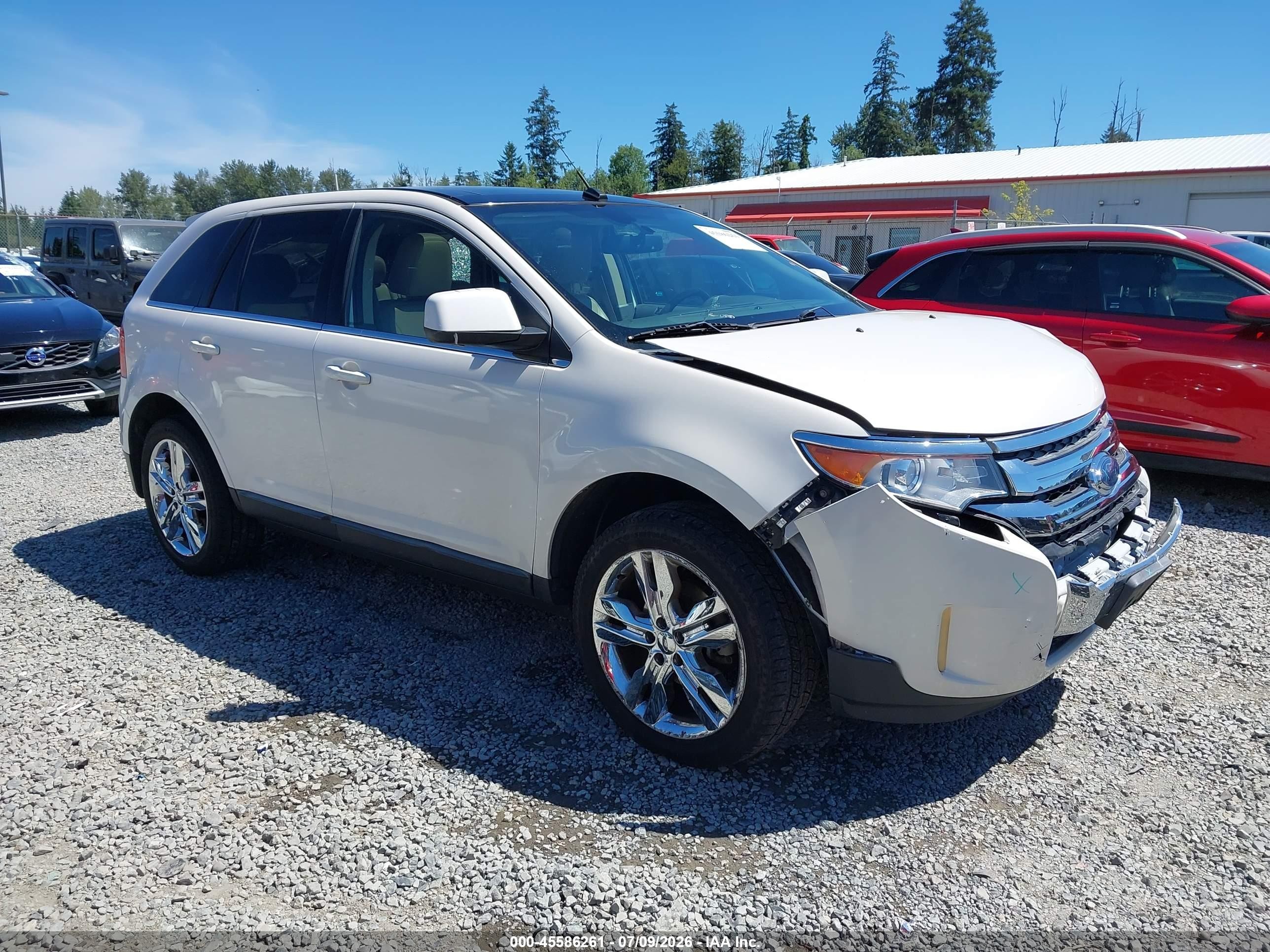 2011 Ford Edge Limited White vin: 2FMDK4KCXBBA61783