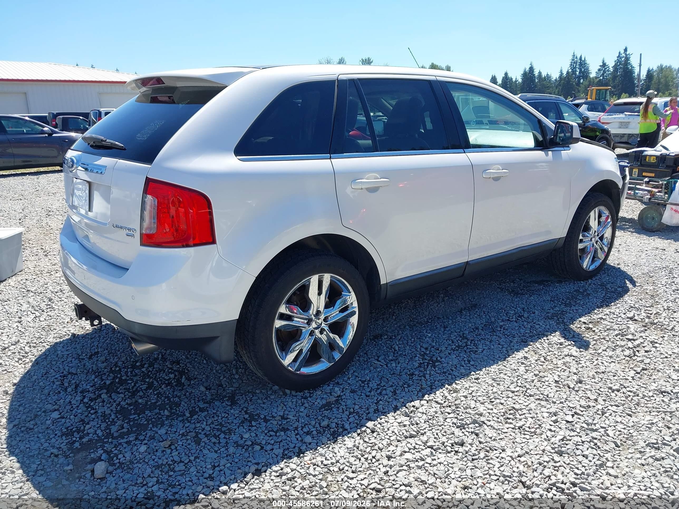 2011 Ford Edge Limited White vin: 2FMDK4KCXBBA61783