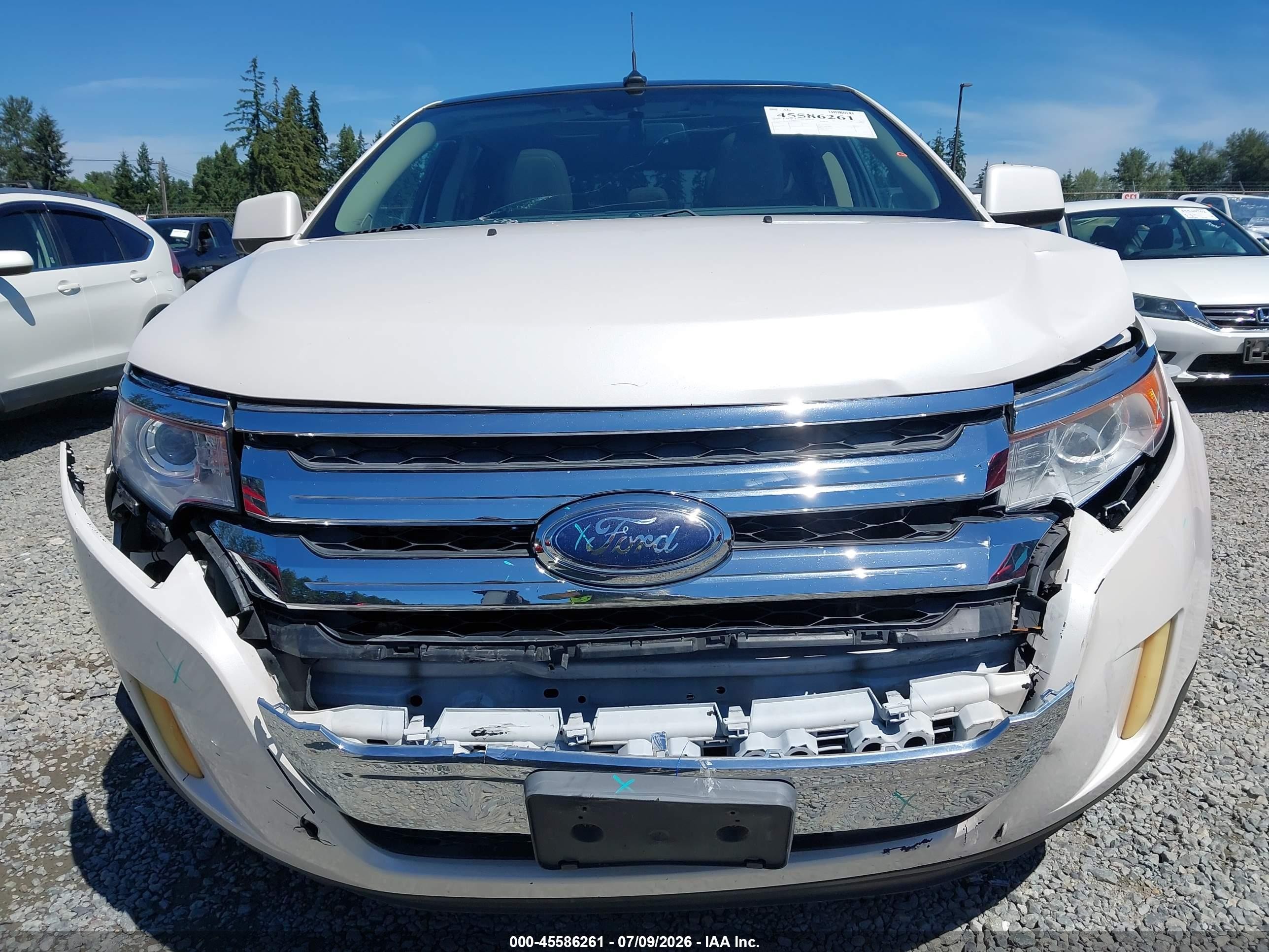 2011 Ford Edge Limited White vin: 2FMDK4KCXBBA61783