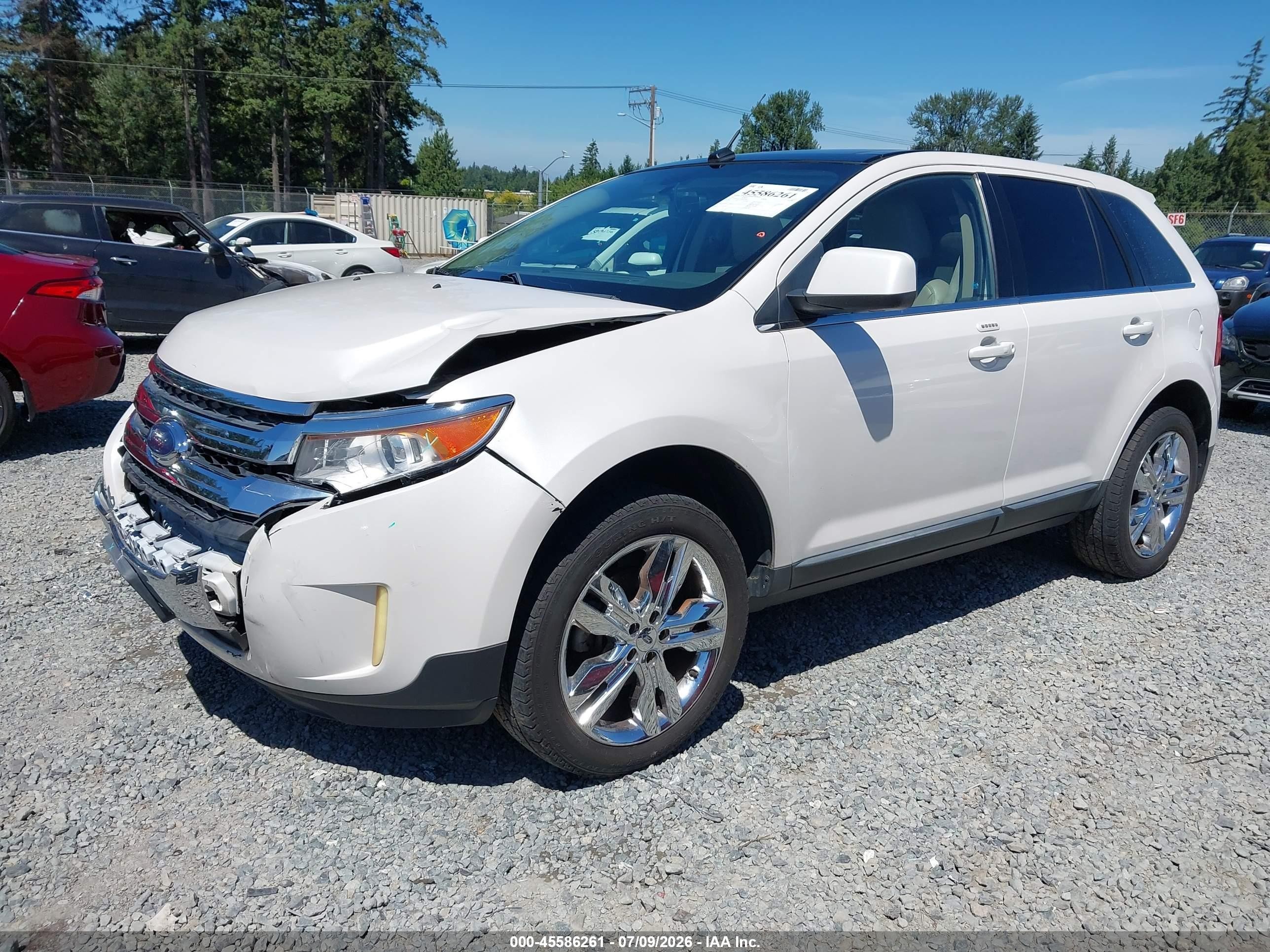 2011 Ford Edge Limited White vin: 2FMDK4KCXBBA61783