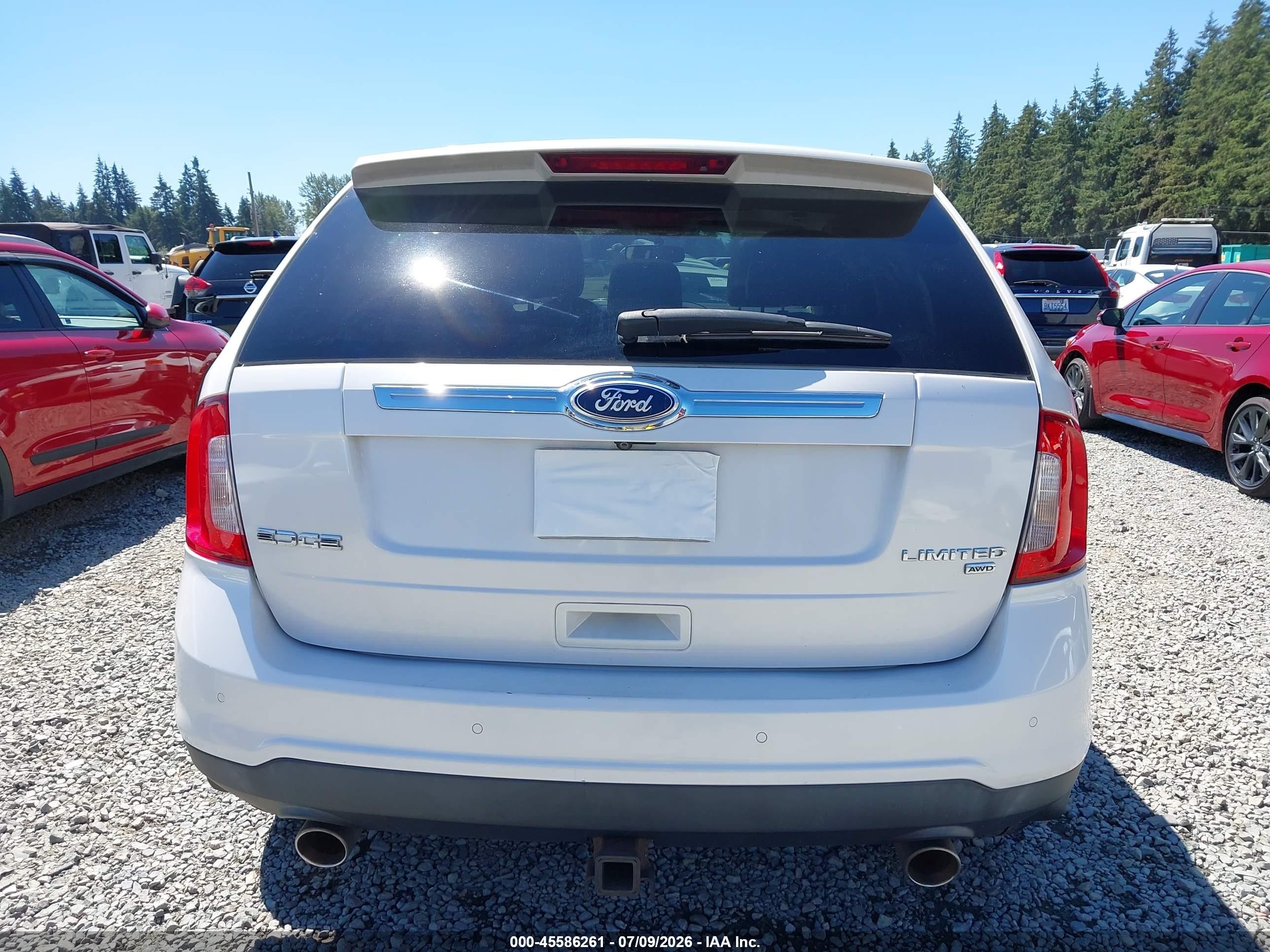 2011 Ford Edge Limited White vin: 2FMDK4KCXBBA61783