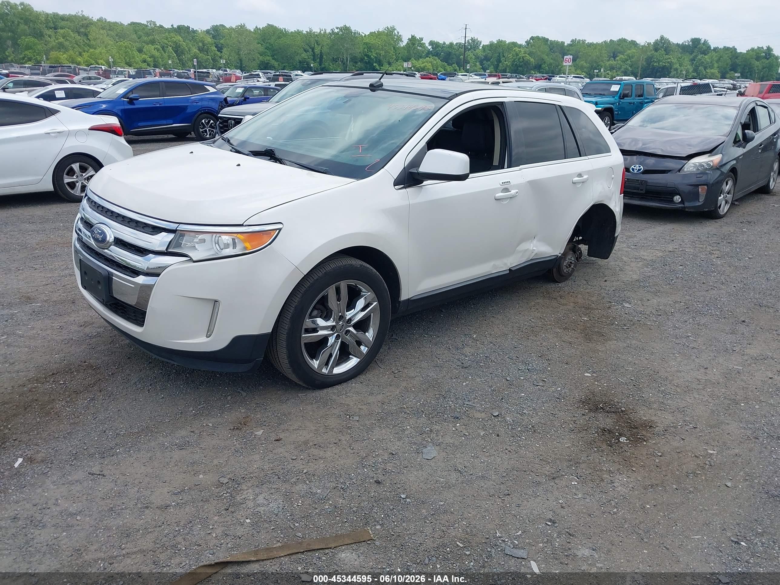 2011 Ford Edge Limited White vin: 2FMDK4KCXBBA79409