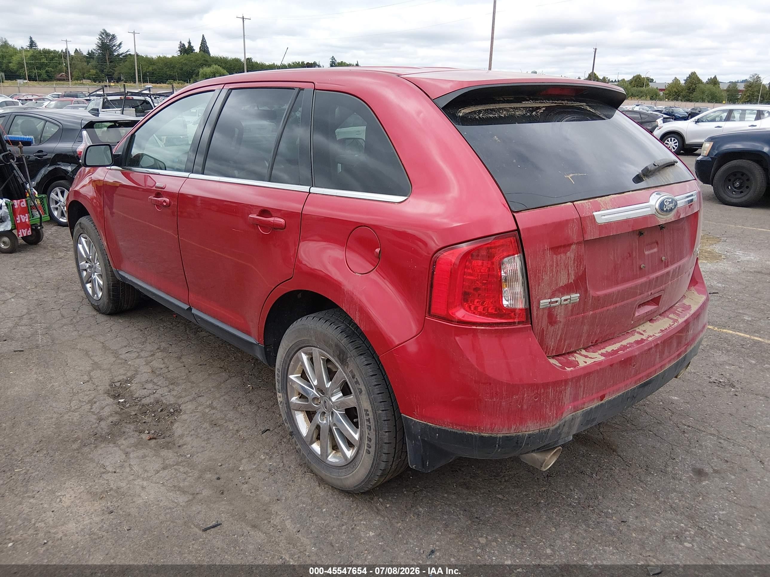 2012 Ford Edge Limited Red vin: 2FMDK4KCXCBA16621