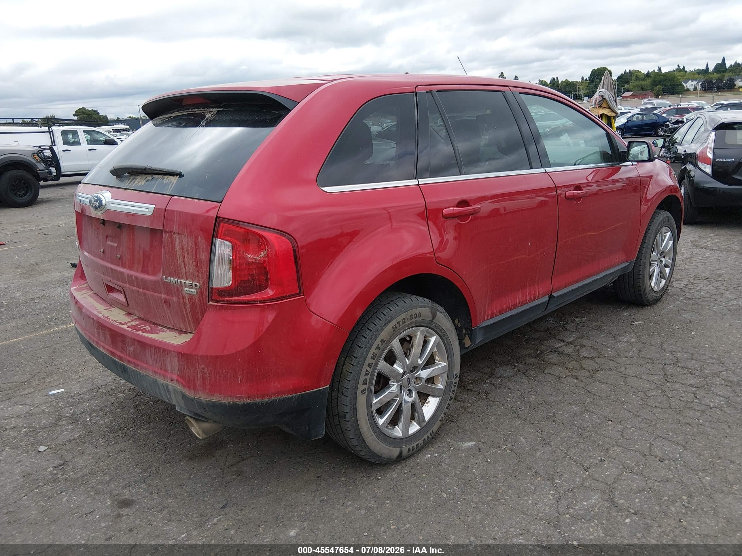 2012 Ford Edge Limited Red vin: 2FMDK4KCXCBA16621