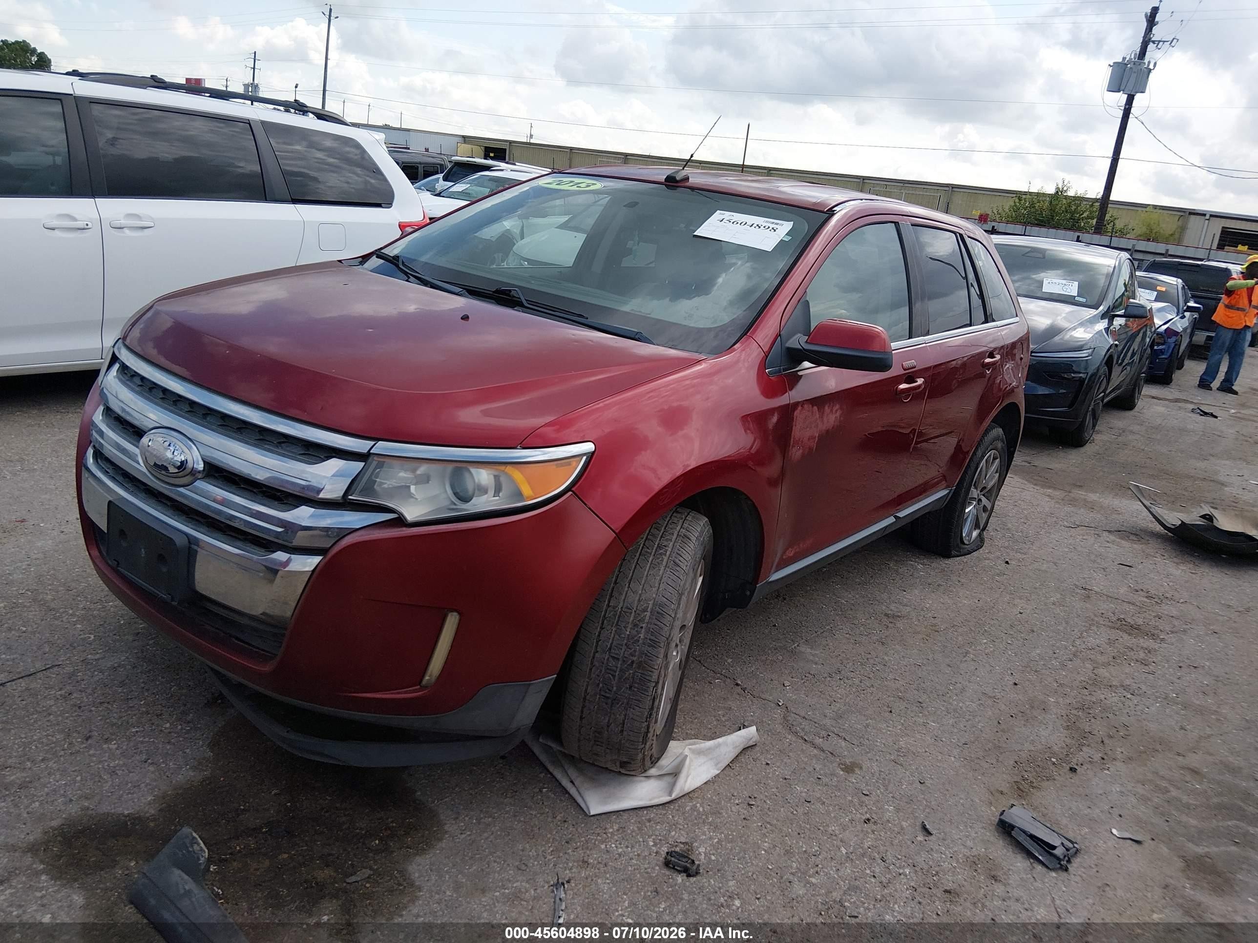 2013 Ford Edge Limited Red vin: 2FMDK4KCXDBA03756