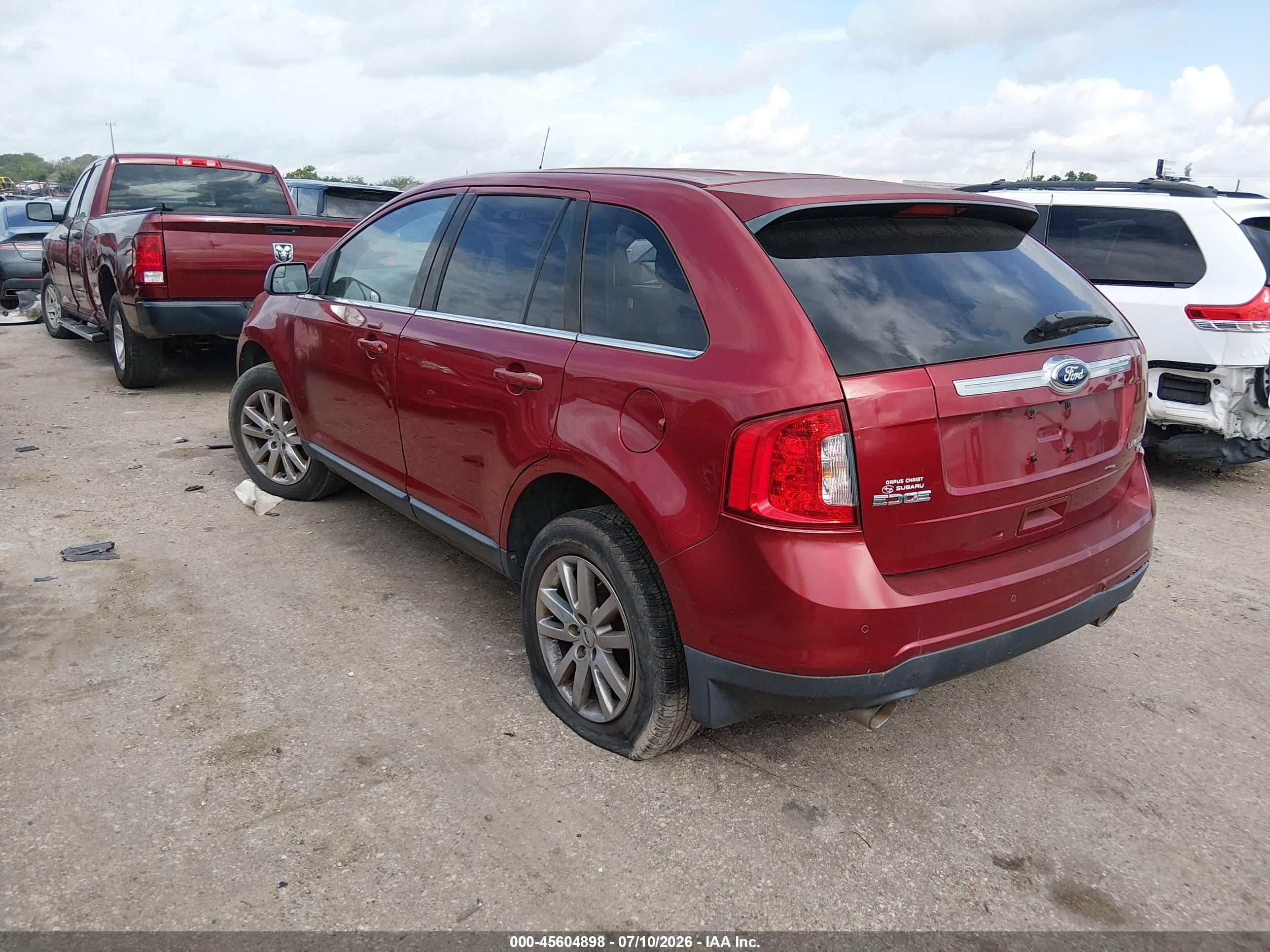 2013 Ford Edge Limited Red vin: 2FMDK4KCXDBA03756
