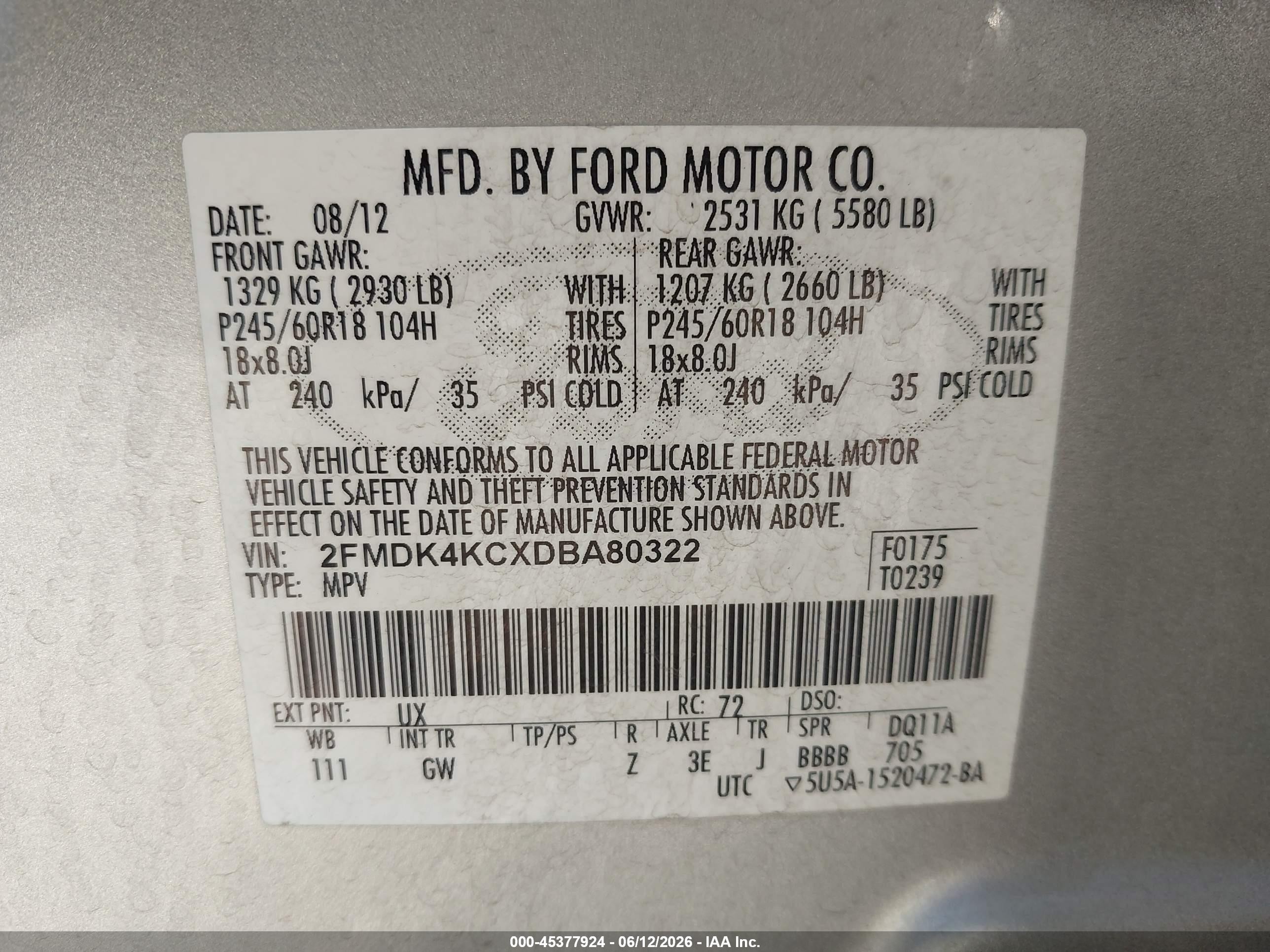2013 Ford Edge Limited Silver vin: 2FMDK4KCXDBA80322