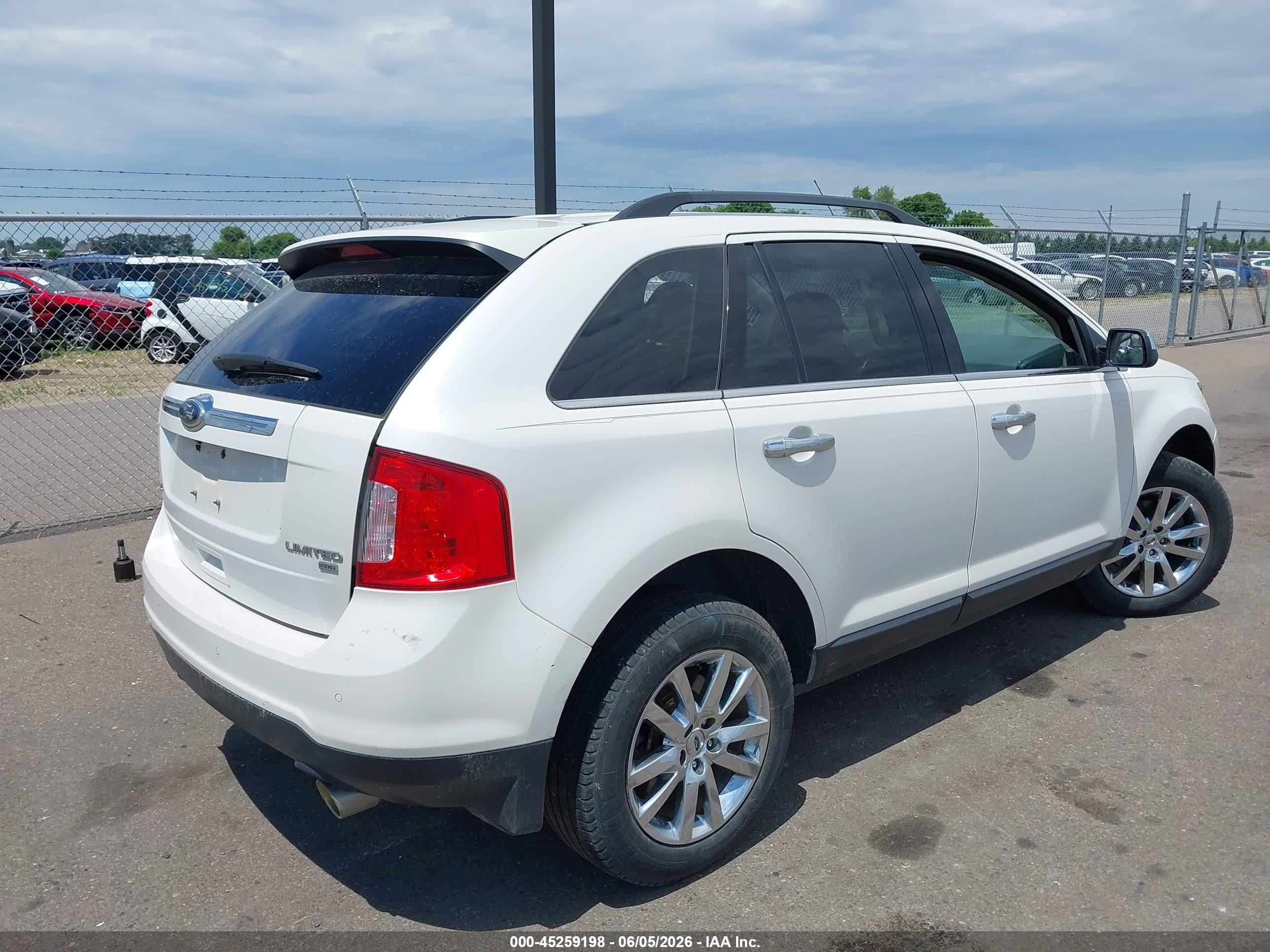 2014 Ford Edge Limited White vin: 2FMDK4KCXEBA62808