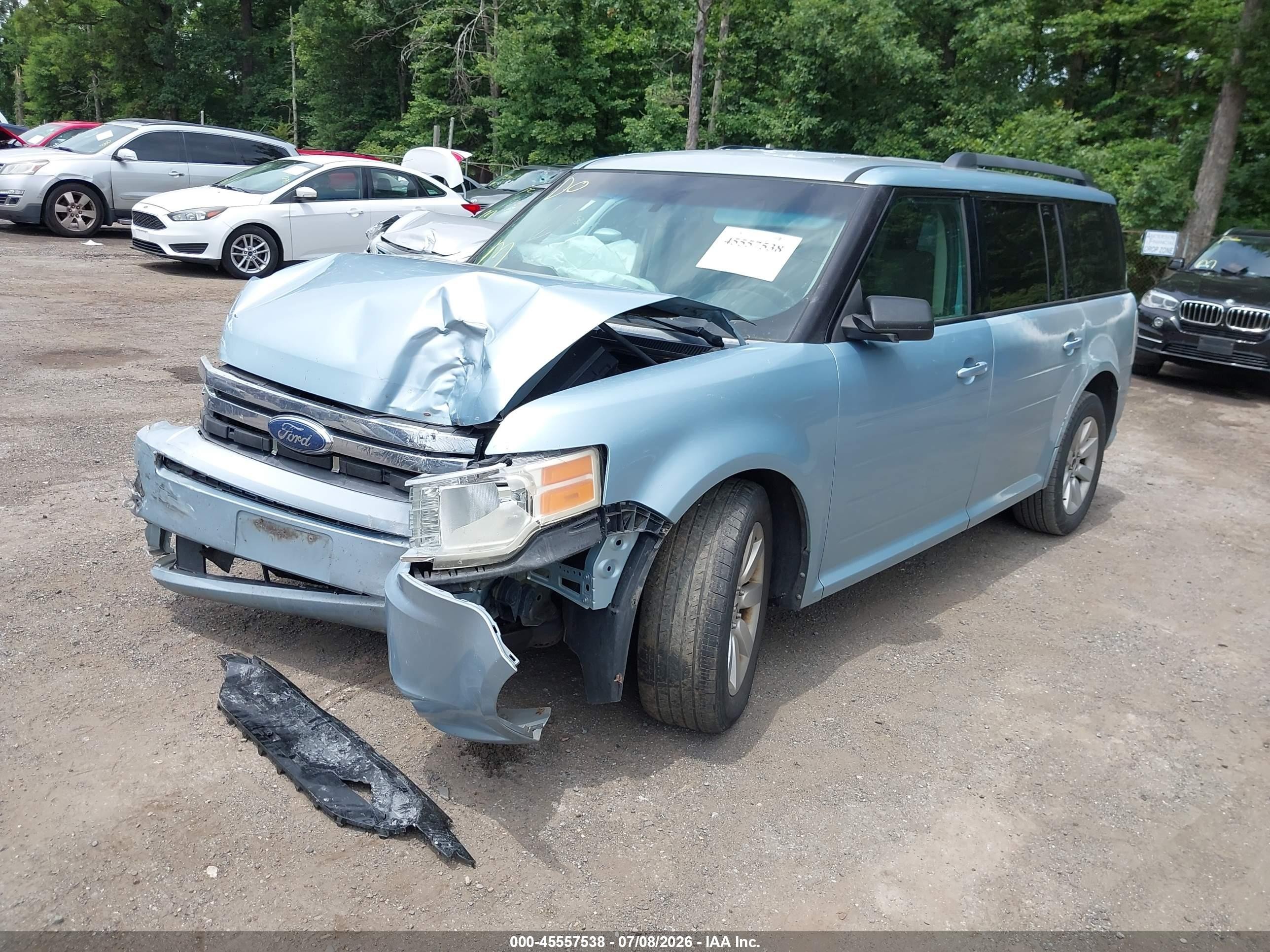 2009 Ford Flex Se Light Blue vin: 2FMDK51C39BA58256