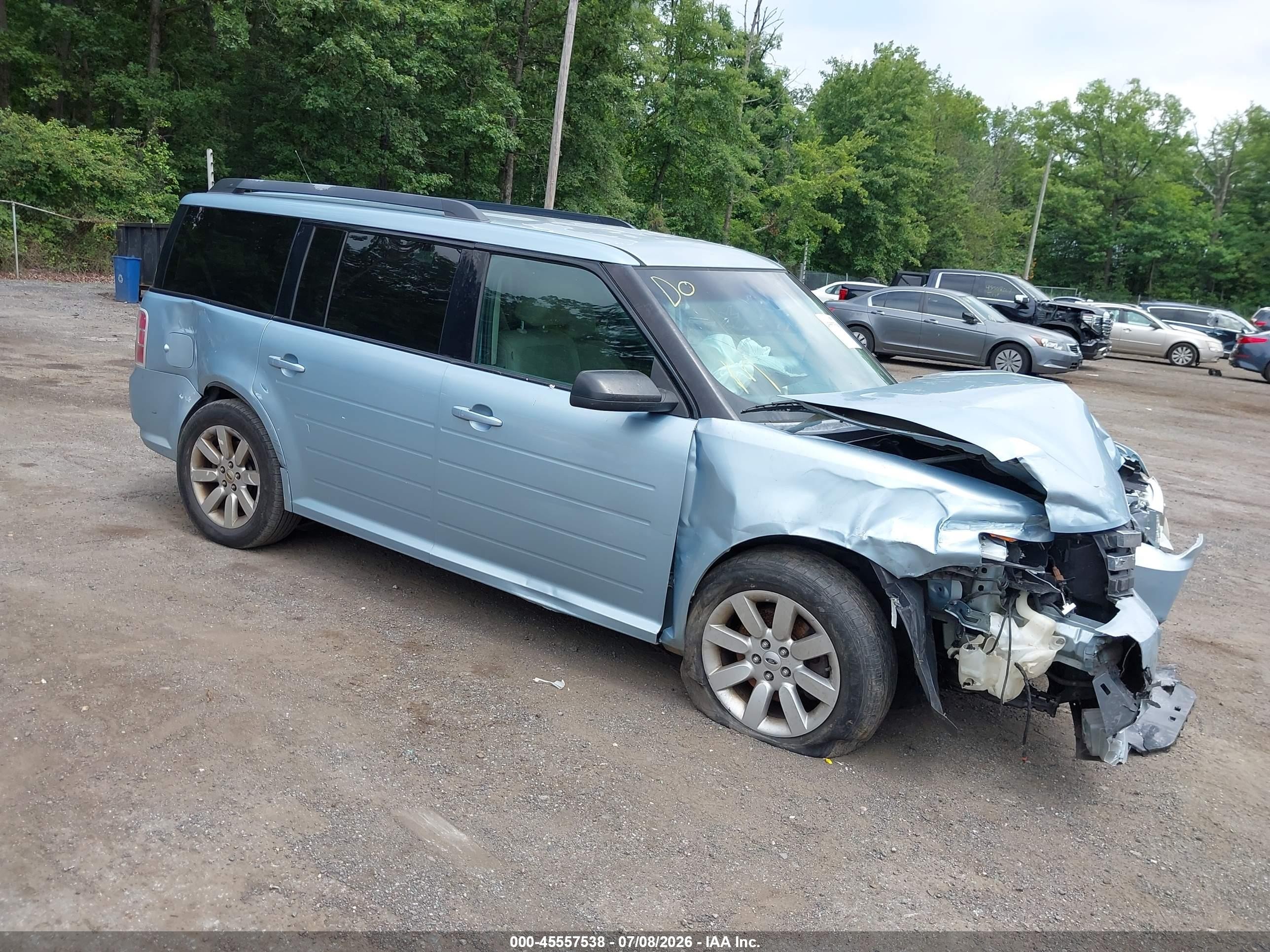 2009 Ford Flex Se Light Blue vin: 2FMDK51C39BA58256