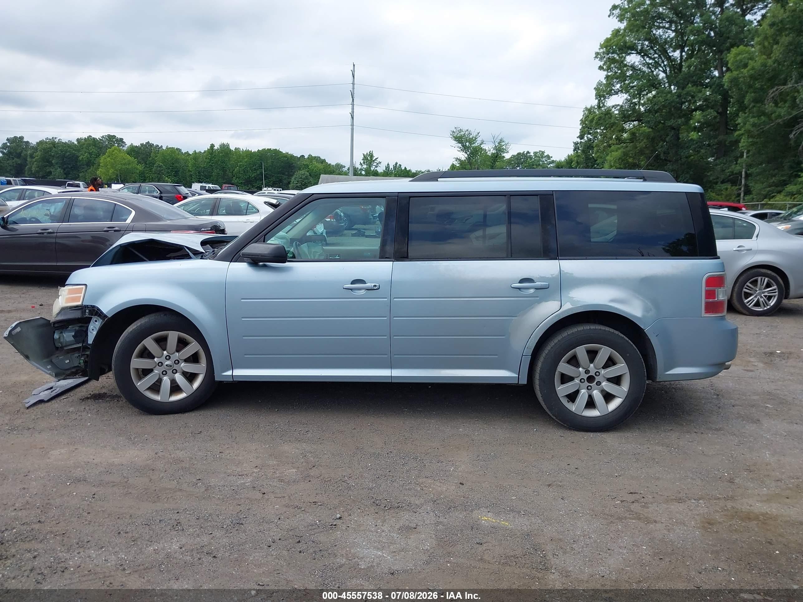 2009 Ford Flex Se Light Blue vin: 2FMDK51C39BA58256