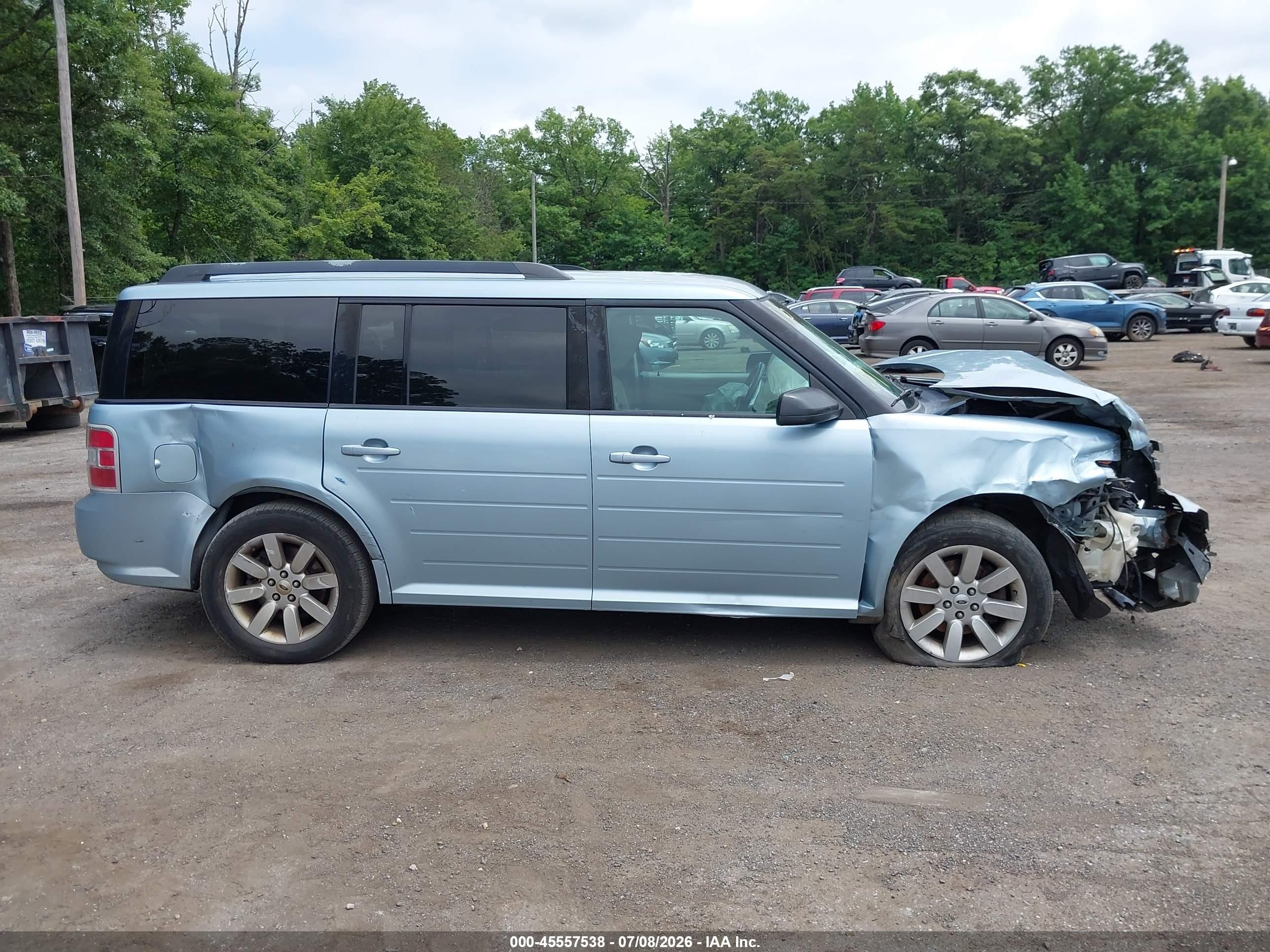 2009 Ford Flex Se Light Blue vin: 2FMDK51C39BA58256