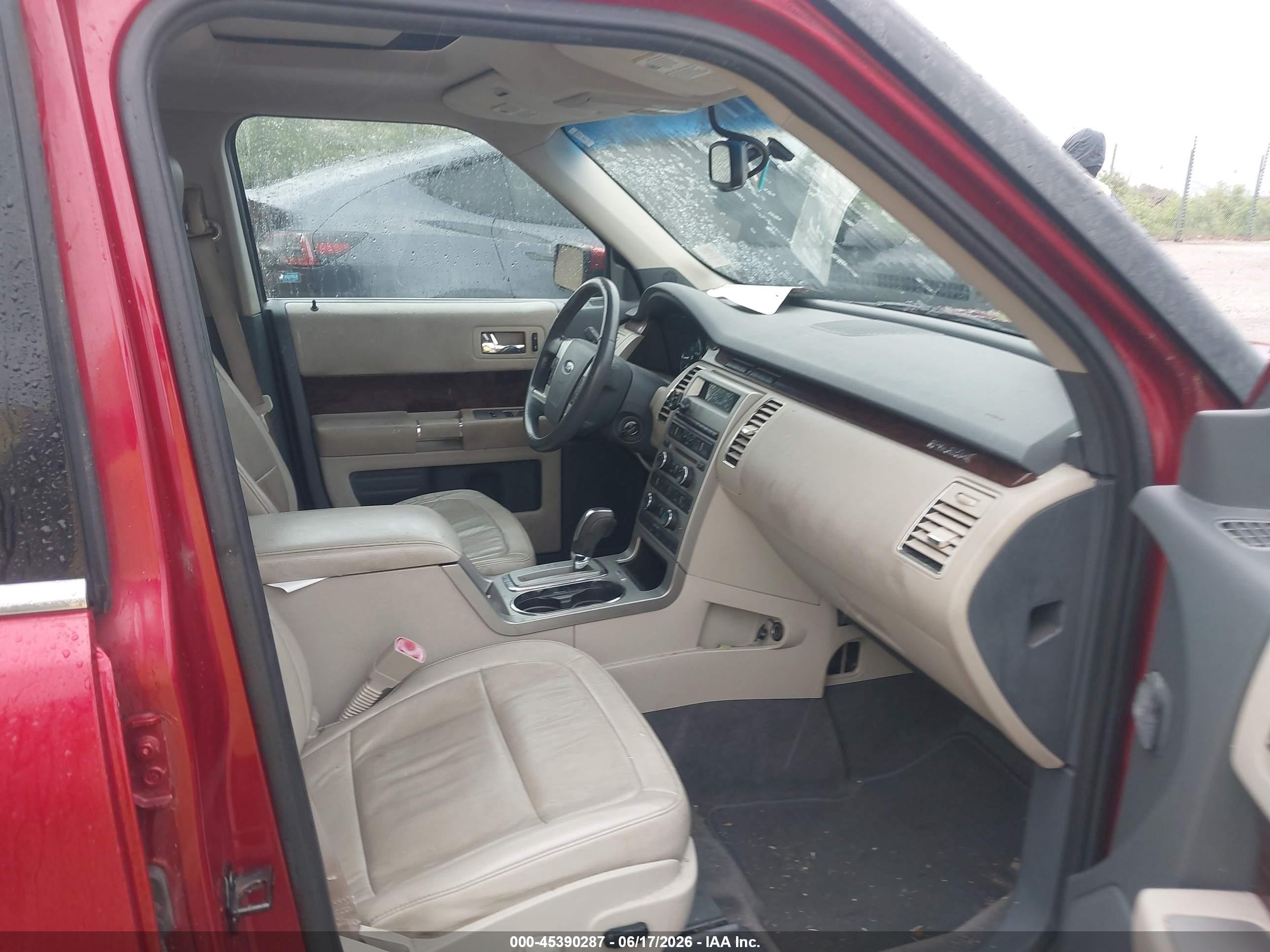 2009 Ford Flex Sel Red vin: 2FMDK52C29BA30897