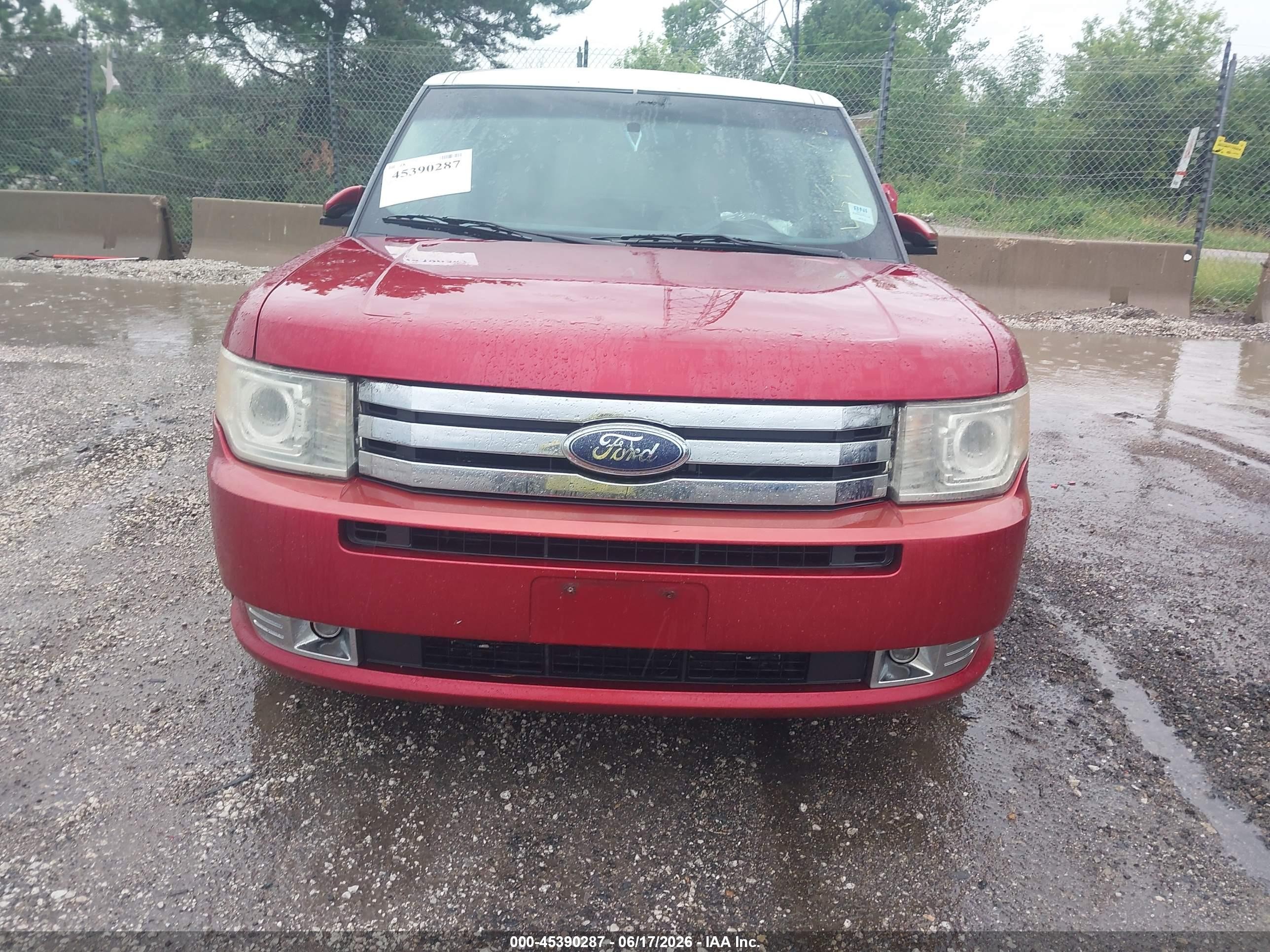 2009 Ford Flex Sel Red vin: 2FMDK52C29BA30897