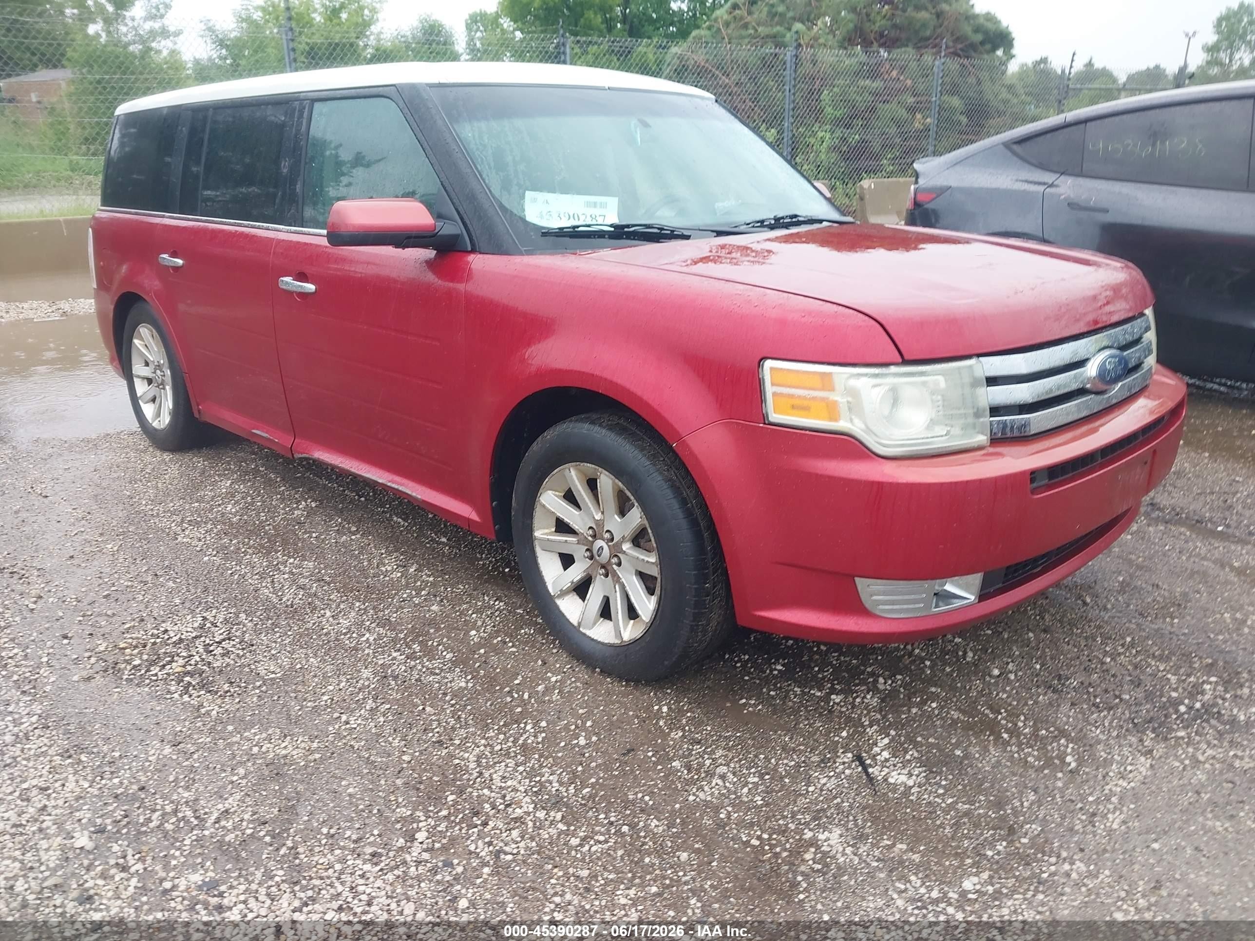 2009 Ford Flex Sel Red vin: 2FMDK52C29BA30897
