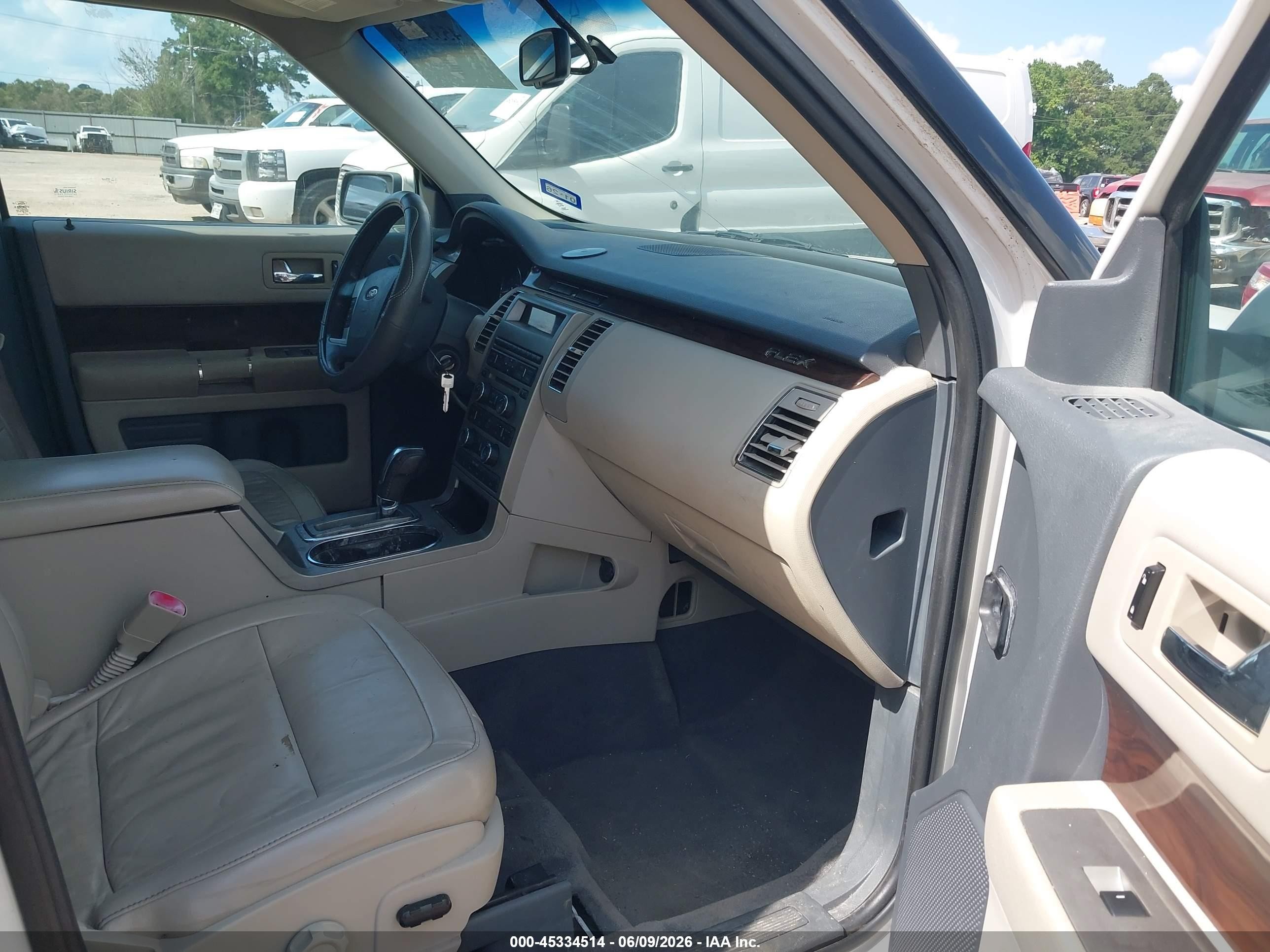 2009 Ford Flex Sel White vin: 2FMDK52C69BA12001