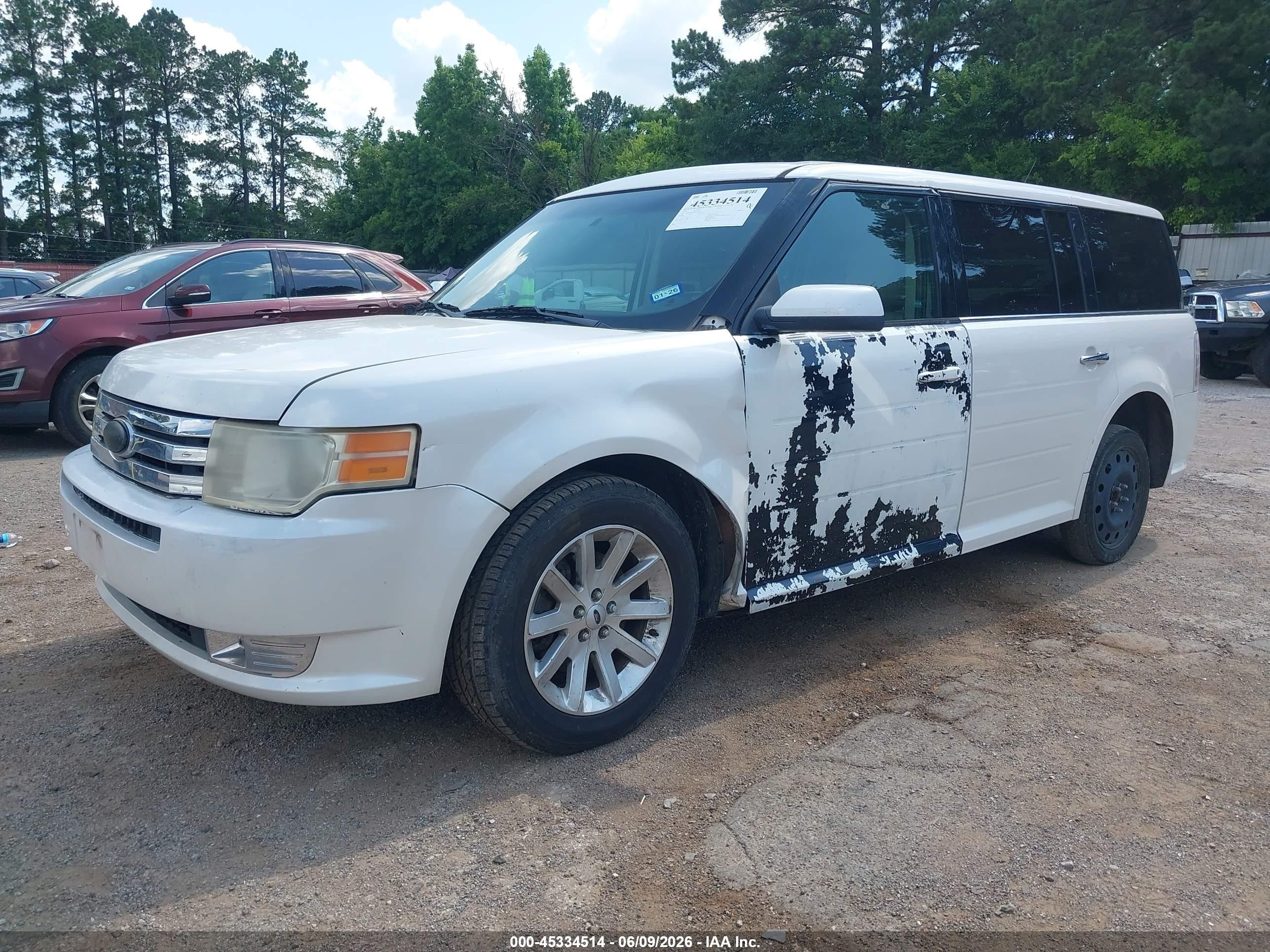 2009 Ford Flex Sel White vin: 2FMDK52C69BA12001