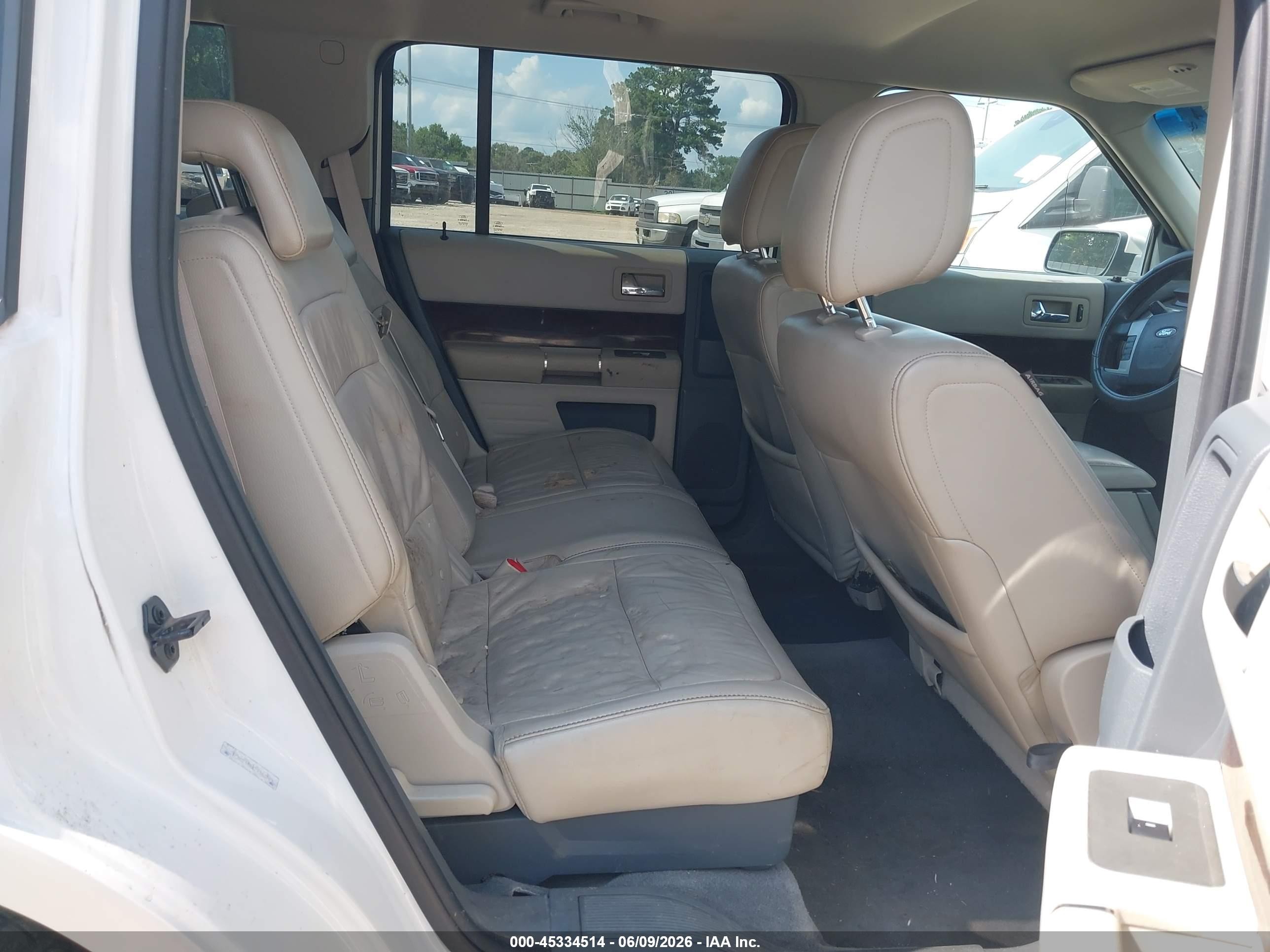 2009 Ford Flex Sel White vin: 2FMDK52C69BA12001