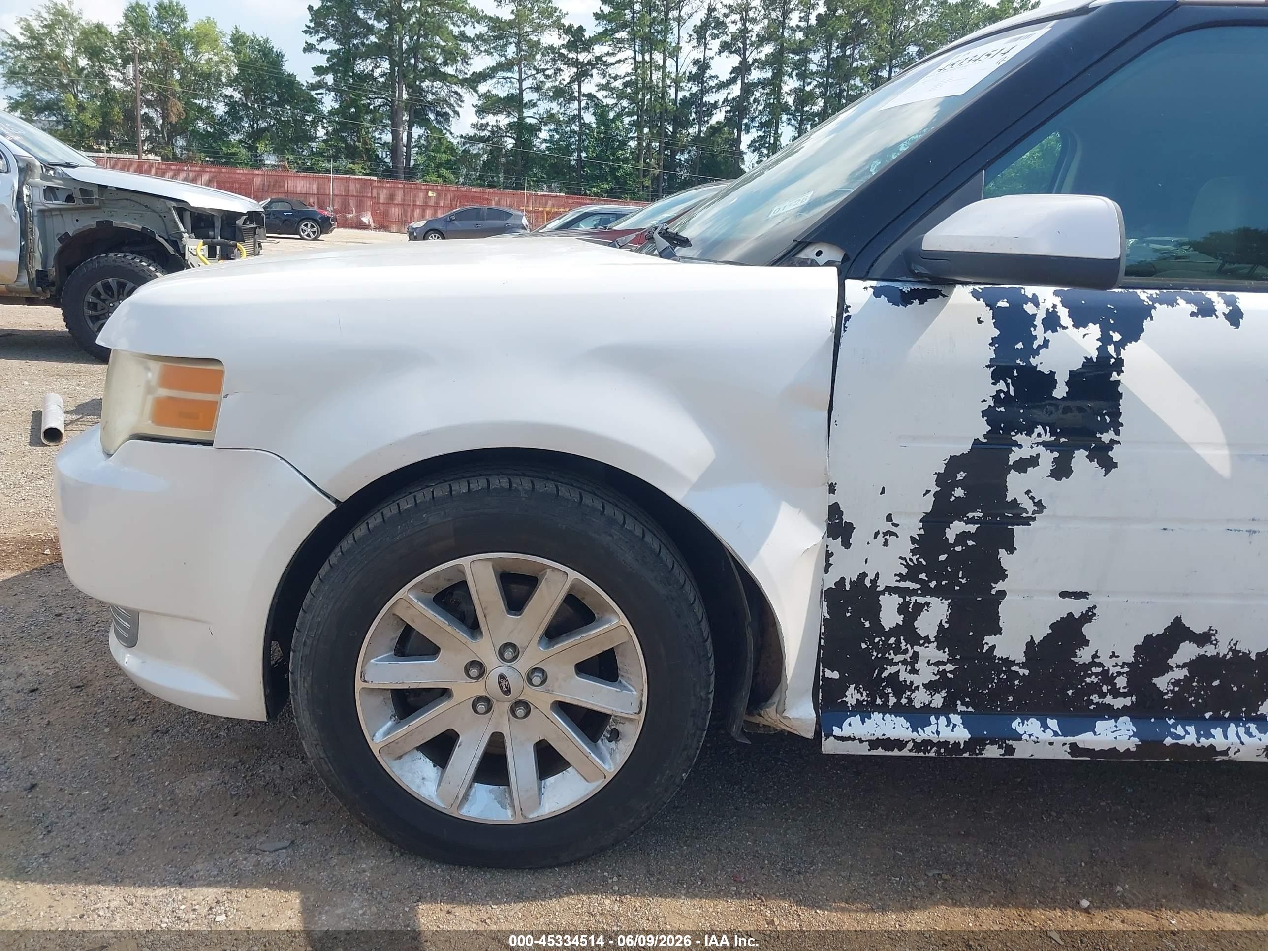 2009 Ford Flex Sel White vin: 2FMDK52C69BA12001