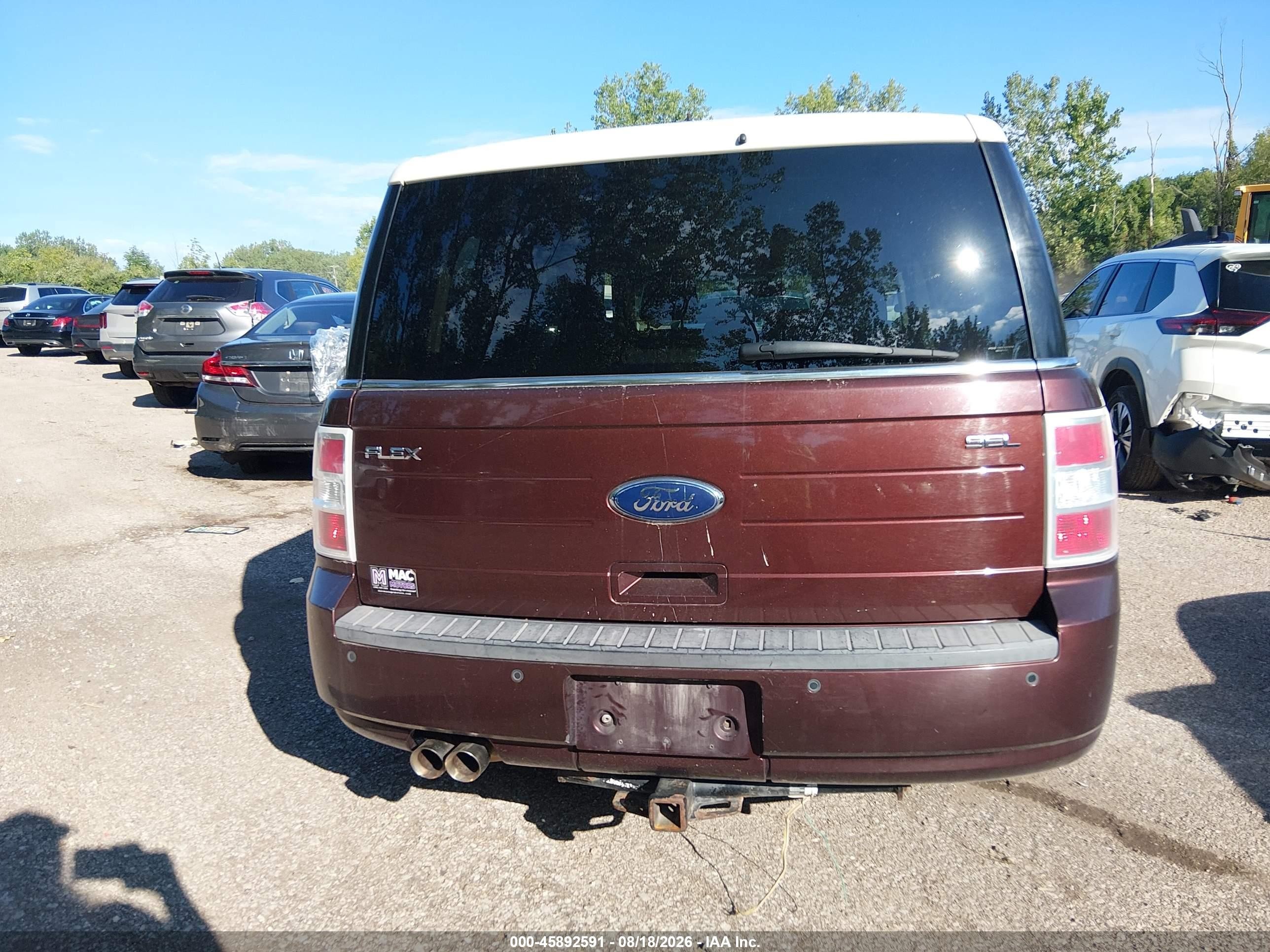 2009 Ford Flex Sel Темно-бордовый vin: 2FMDK52C99BA05480
