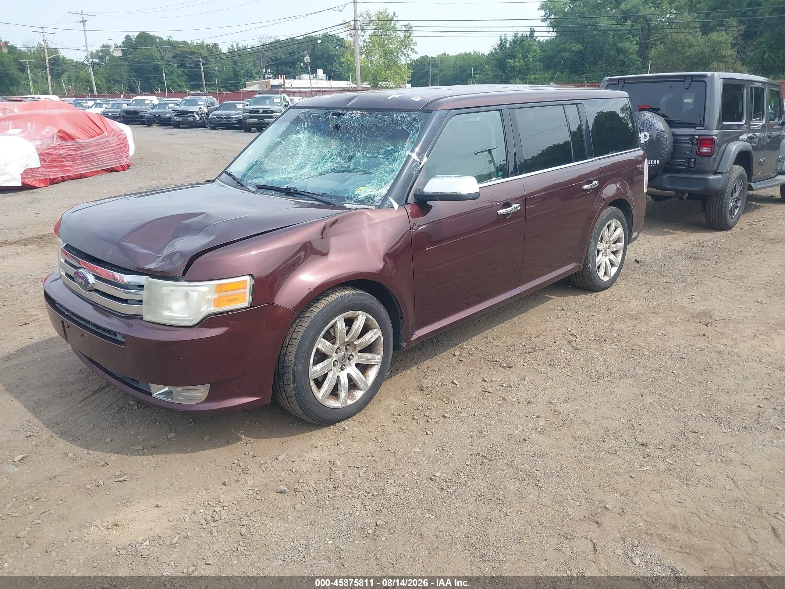 2009 Ford Flex Limited Maroon vin: 2FMDK53C09BA68952