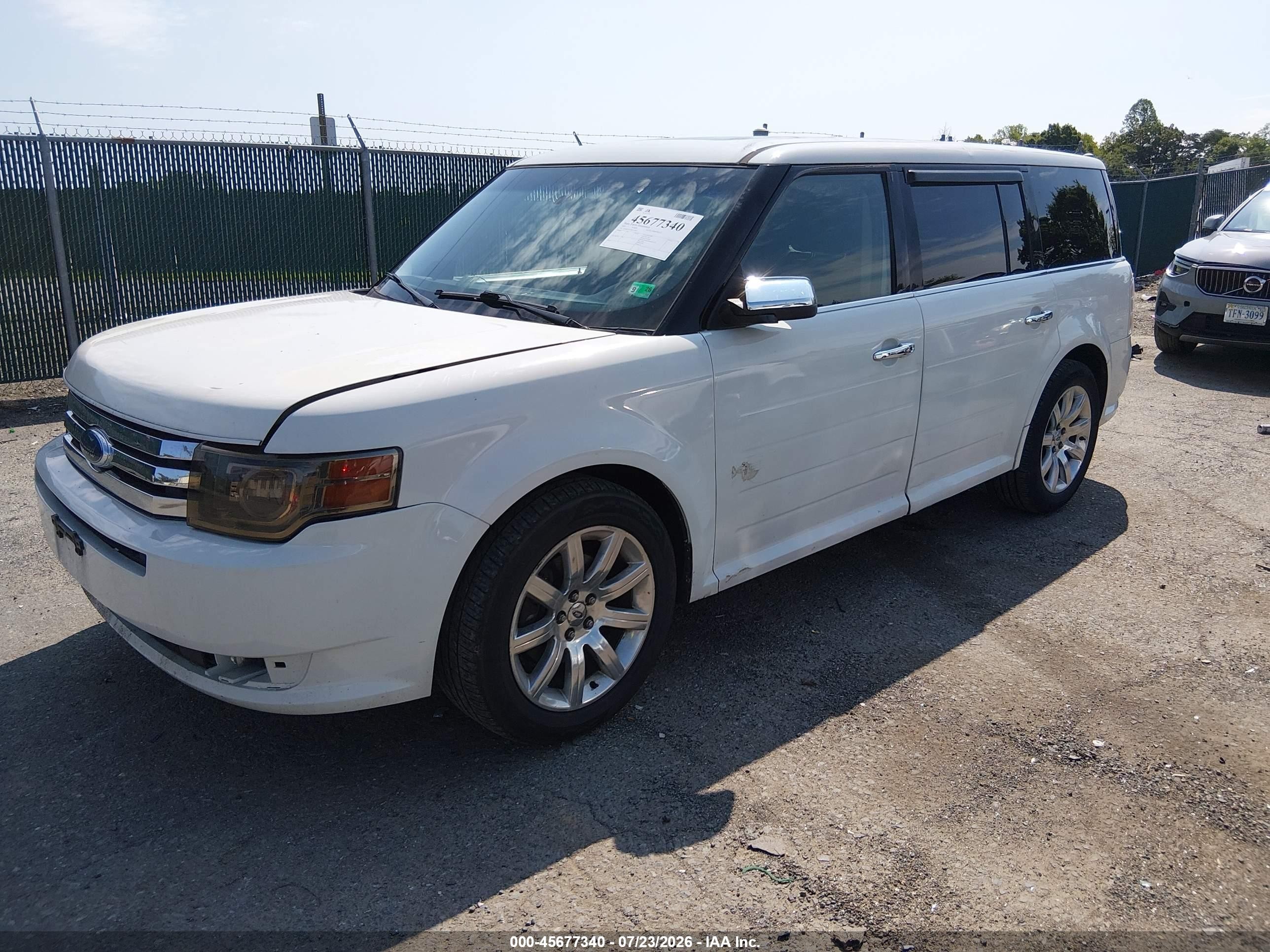 2009 Ford Flex Limited White vin: 2FMDK53C39BA14934