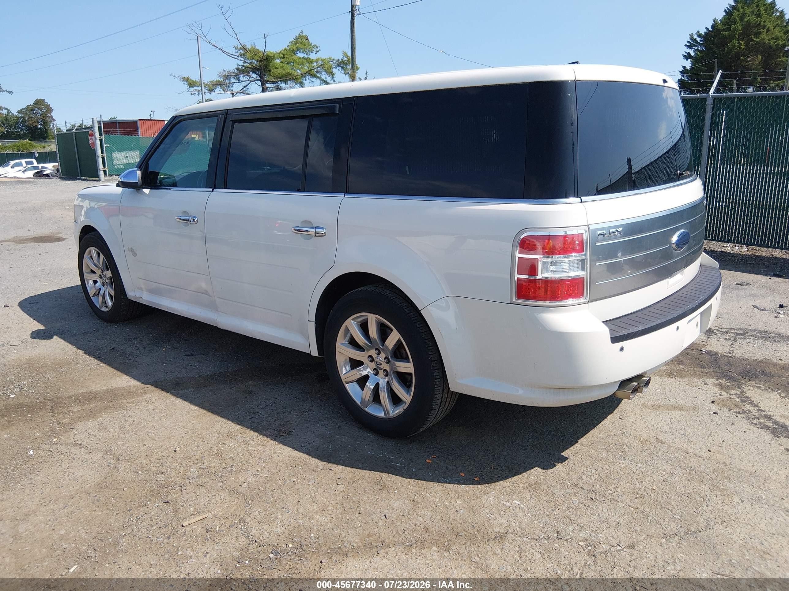 2009 Ford Flex Limited White vin: 2FMDK53C39BA14934