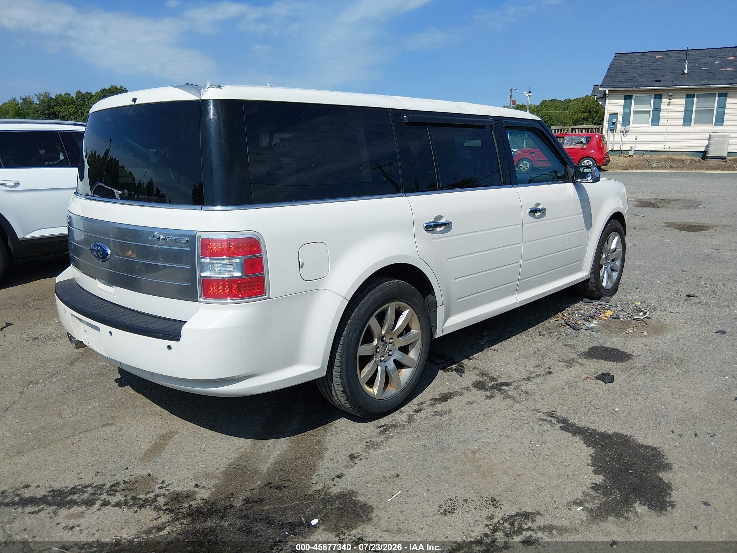2009 Ford Flex Limited White vin: 2FMDK53C39BA14934