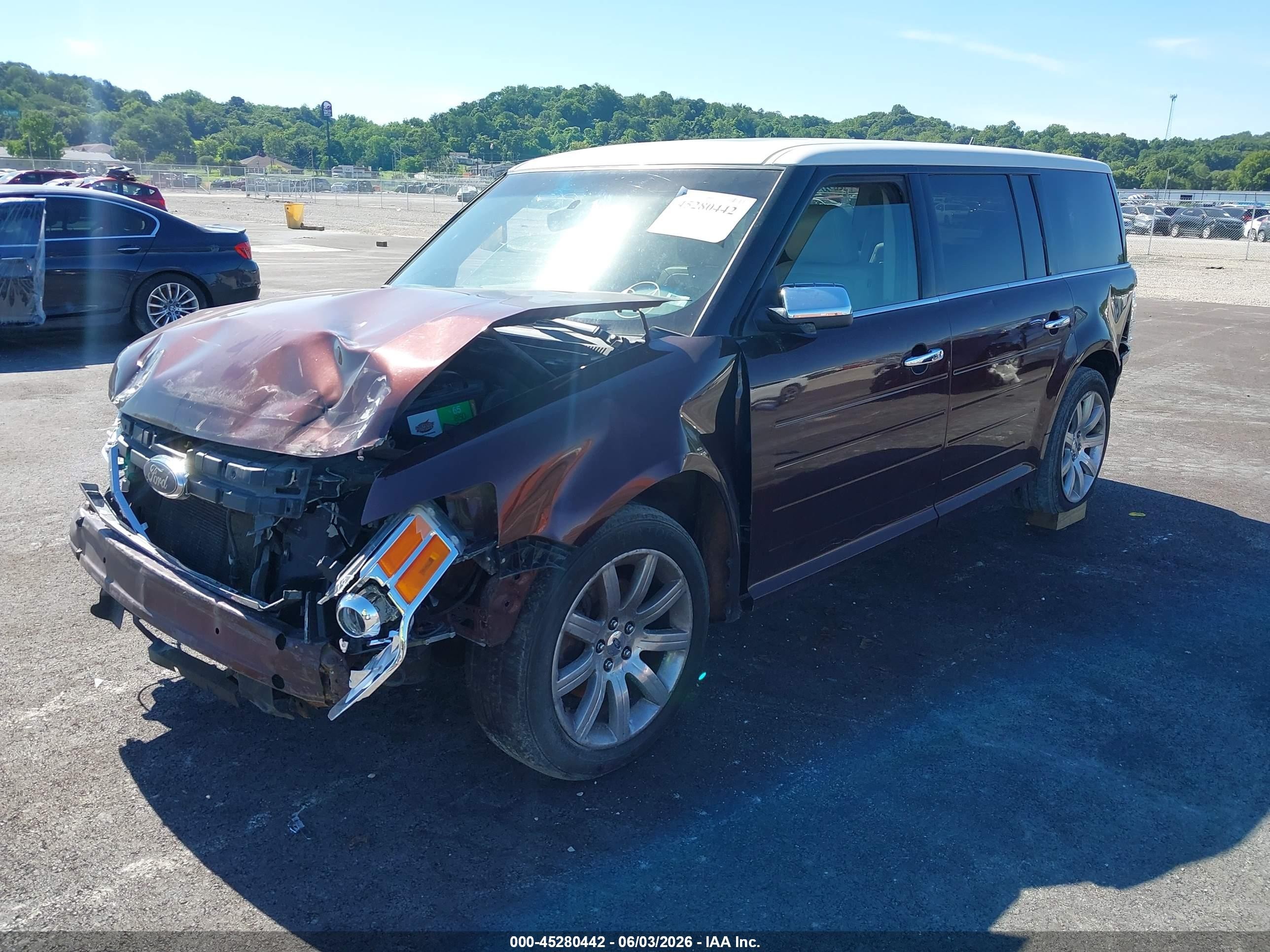 2009 Ford Flex Limited Maroon vin: 2FMDK53C89BA50506