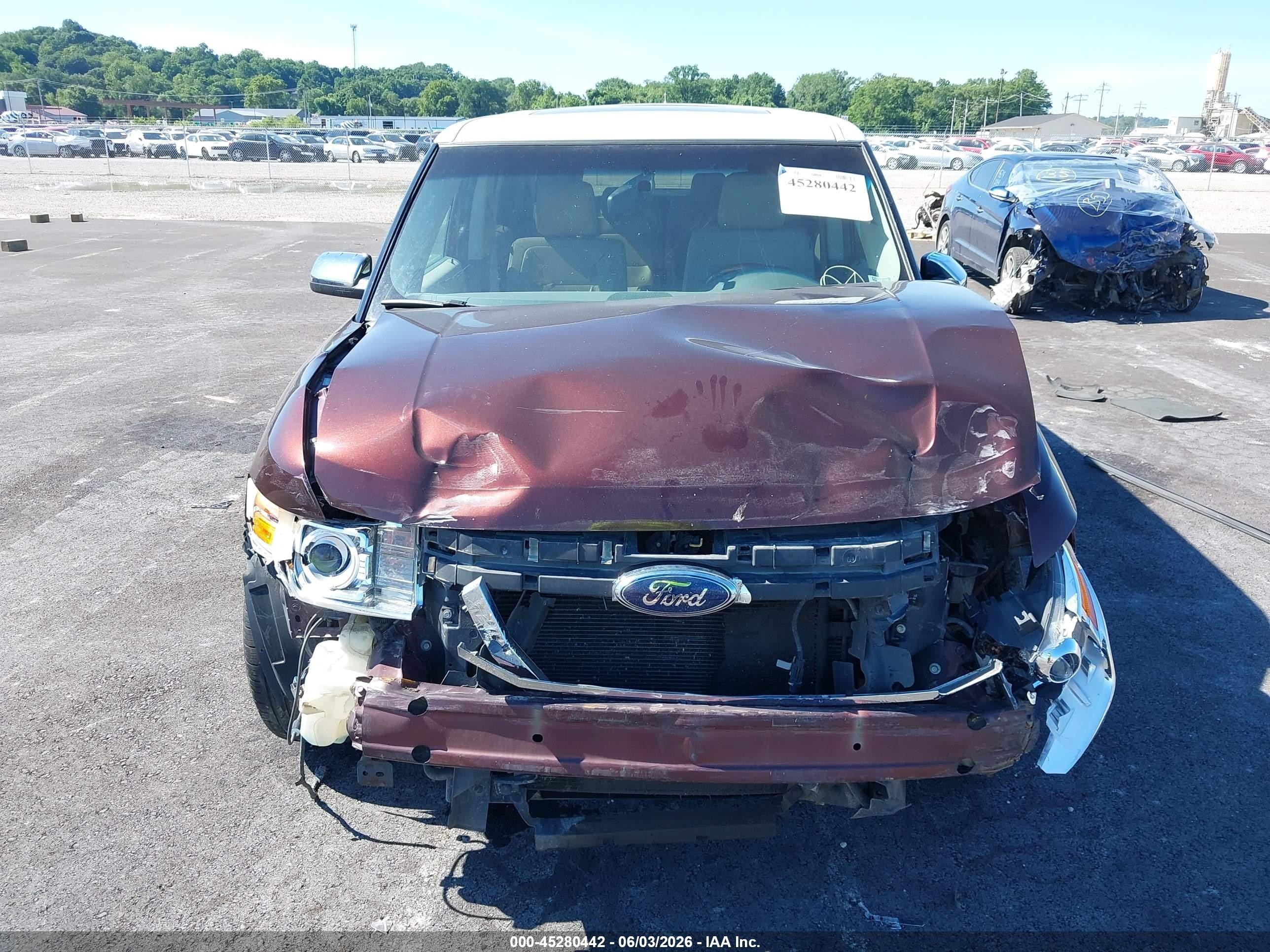 2009 Ford Flex Limited Maroon vin: 2FMDK53C89BA50506