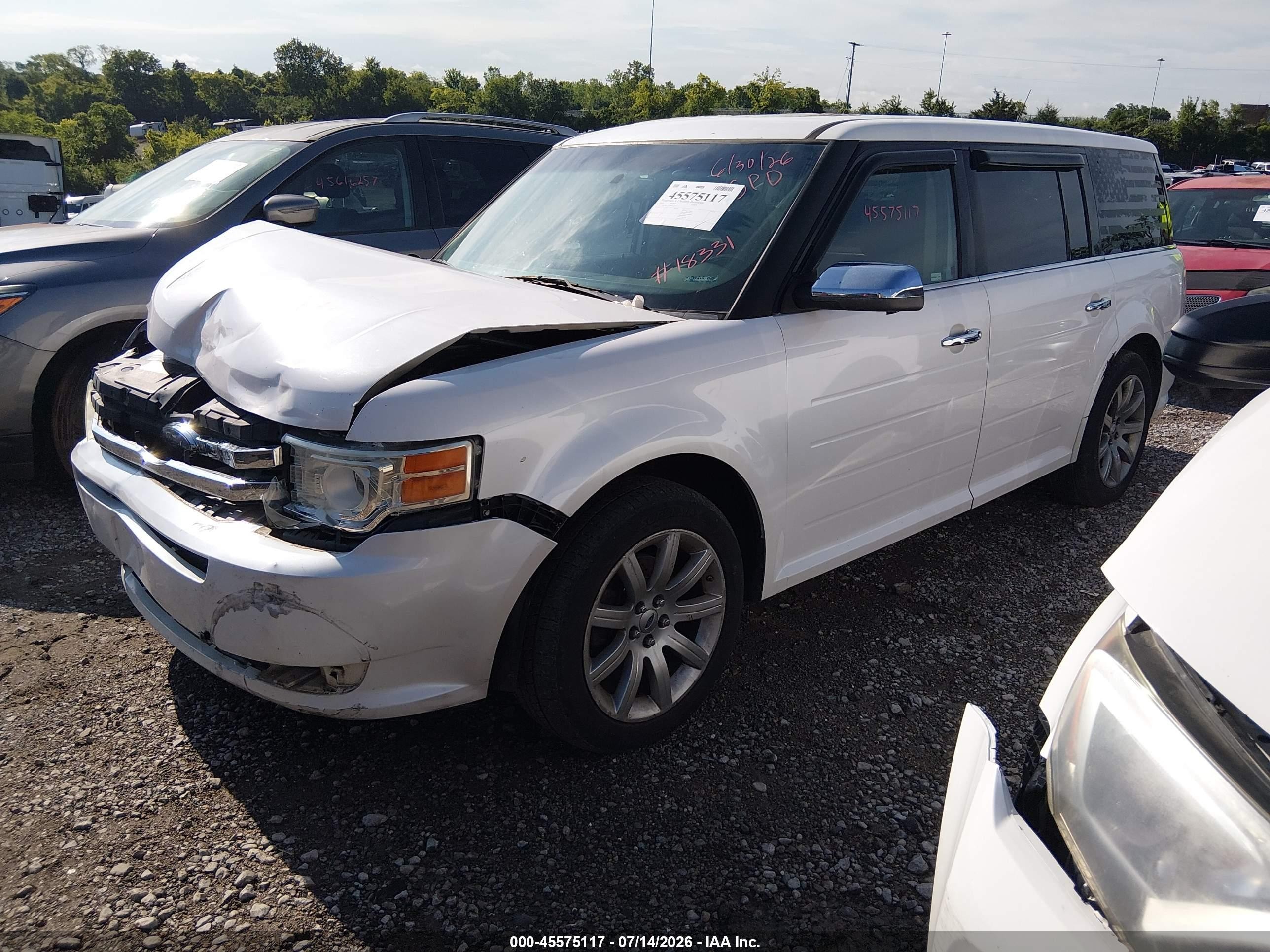 2009 Ford Flex Limited White vin: 2FMDK53CX9BA24179