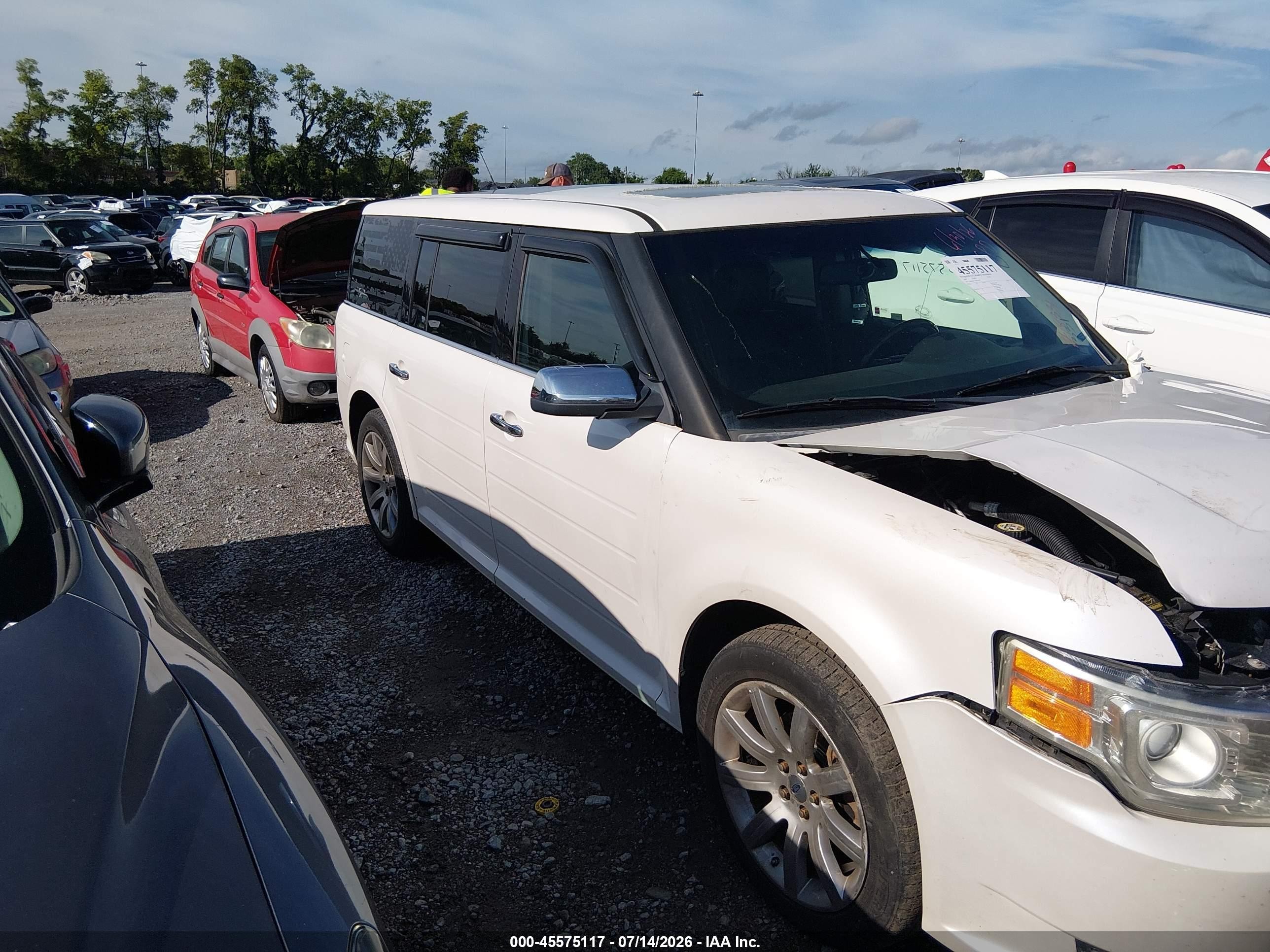 2009 Ford Flex Limited White vin: 2FMDK53CX9BA24179