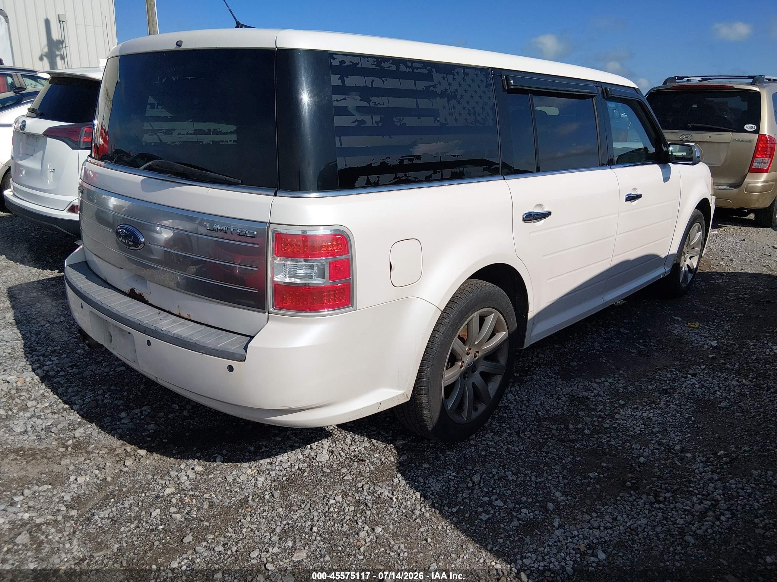 2009 Ford Flex Limited White vin: 2FMDK53CX9BA24179