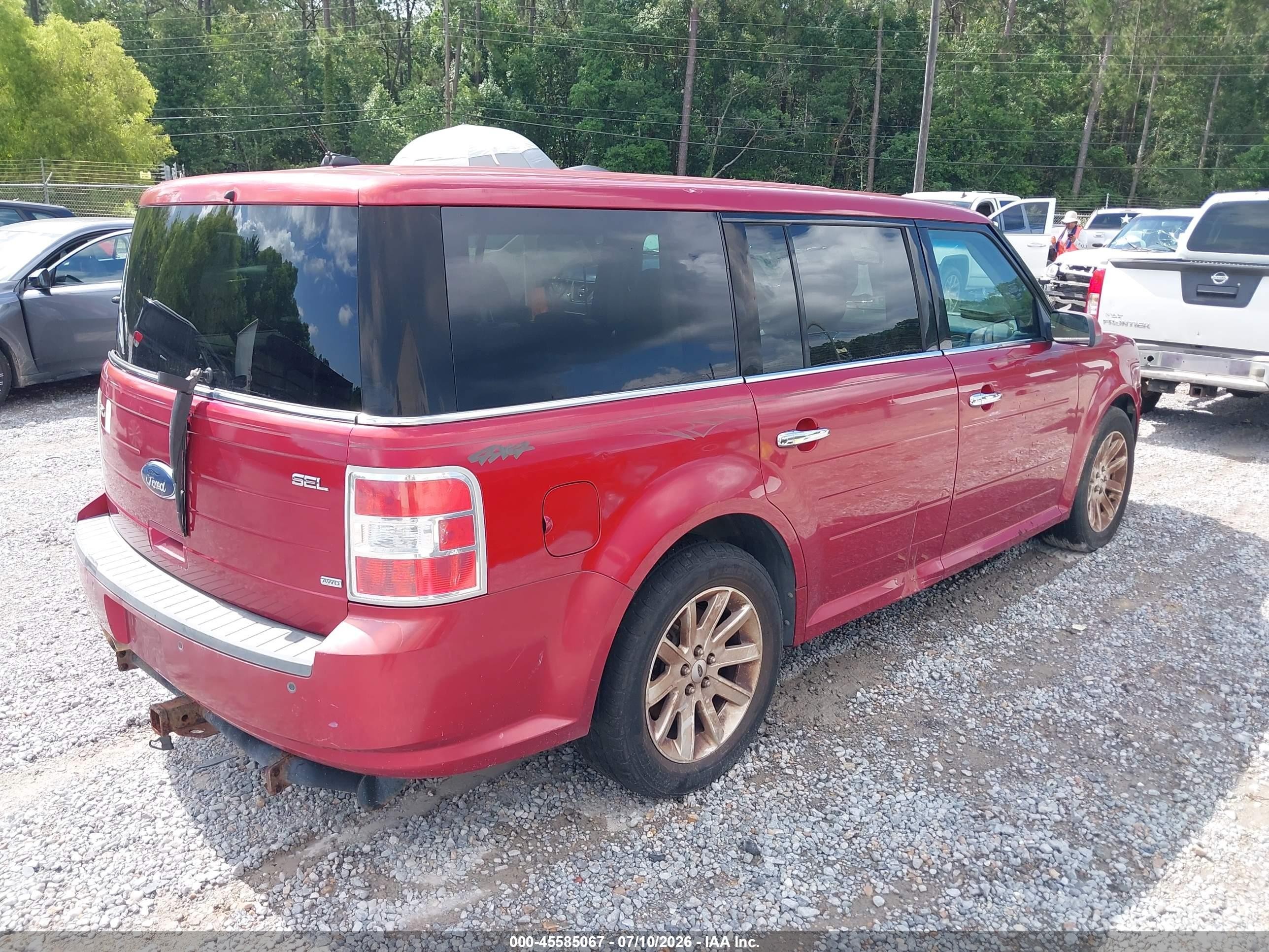 2009 Ford Flex Sel Red vin: 2FMEK62C39BA80220