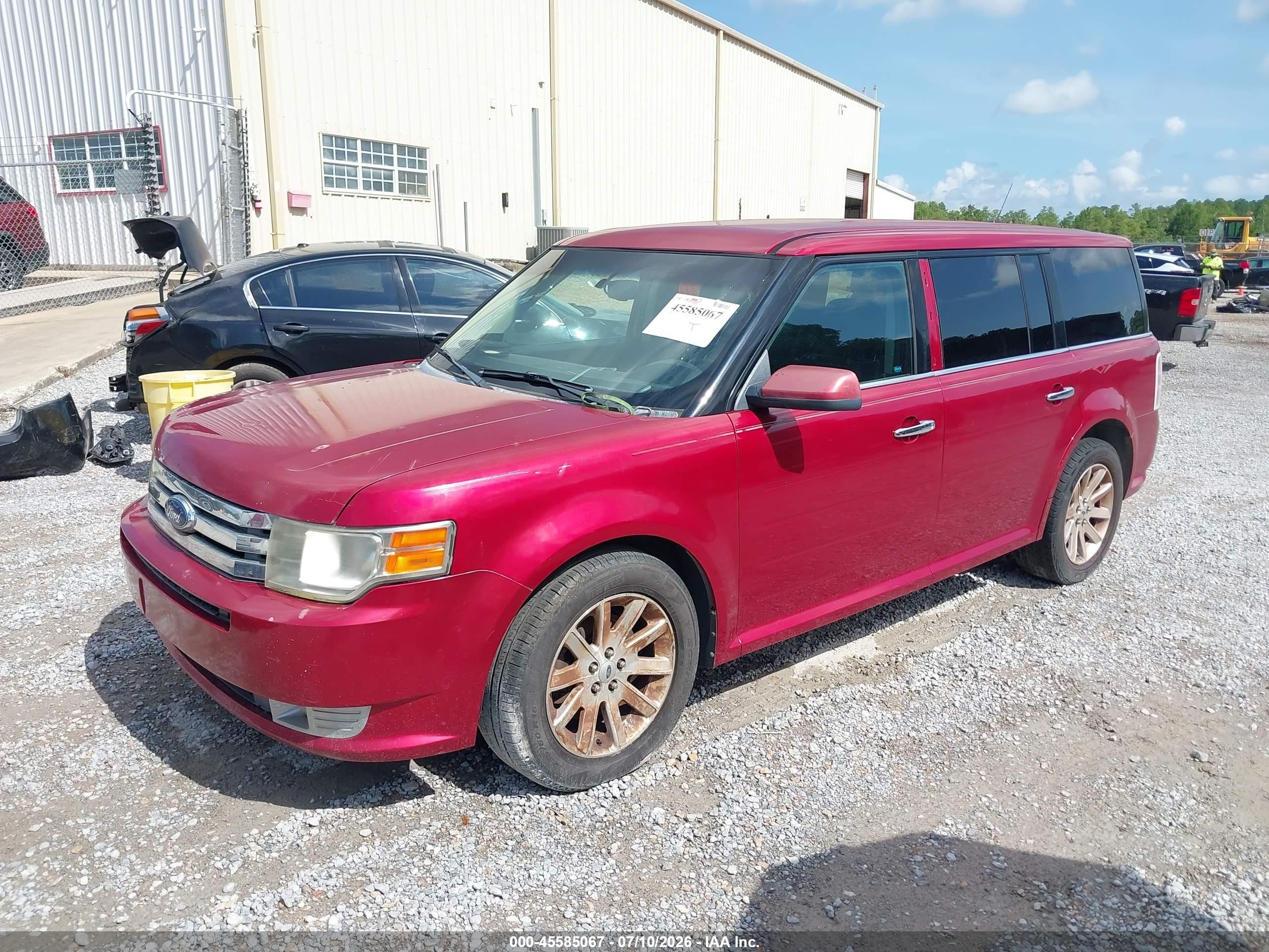 2009 Ford Flex Sel Red vin: 2FMEK62C39BA80220