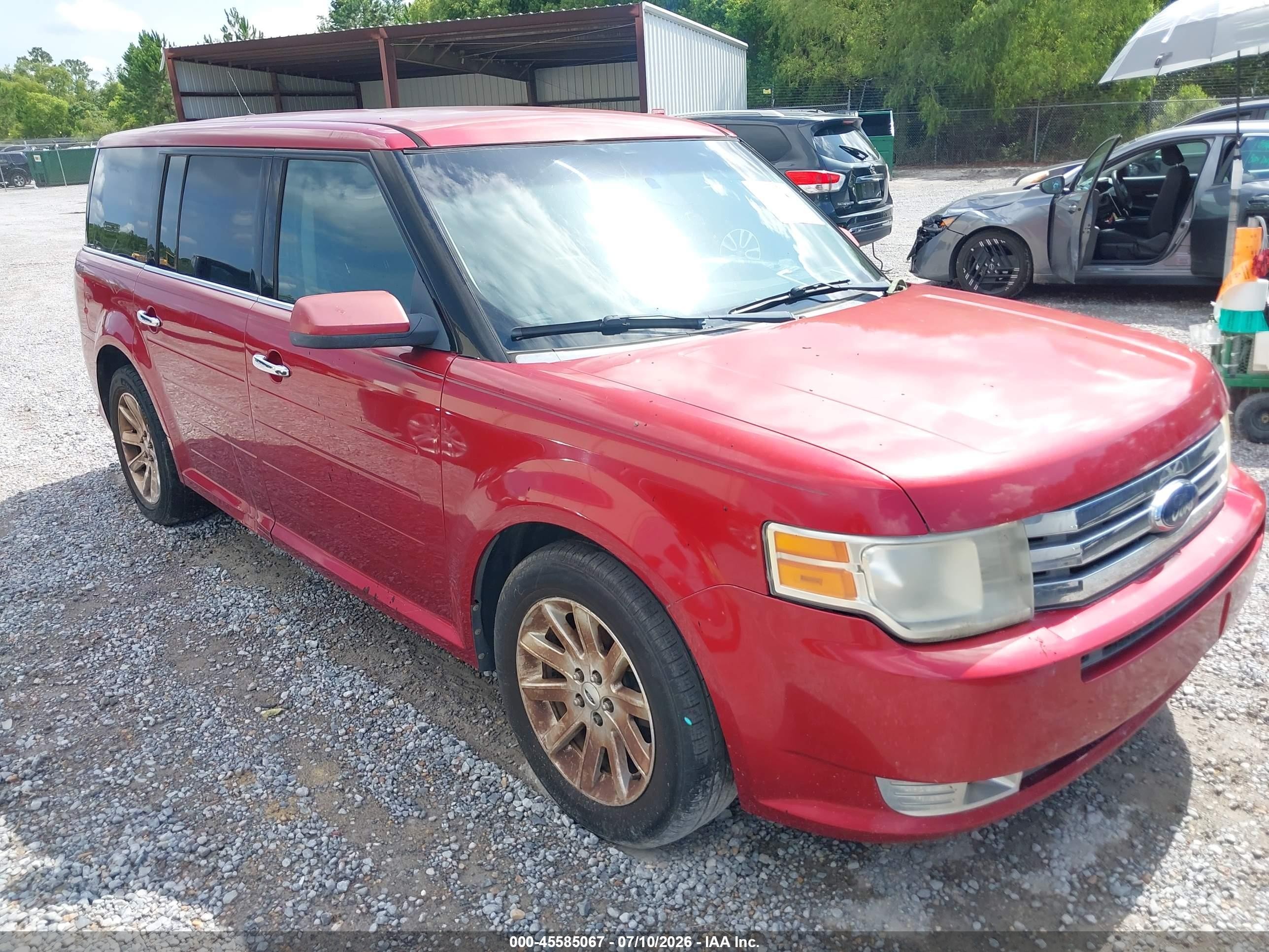 2009 Ford Flex Sel Red vin: 2FMEK62C39BA80220
