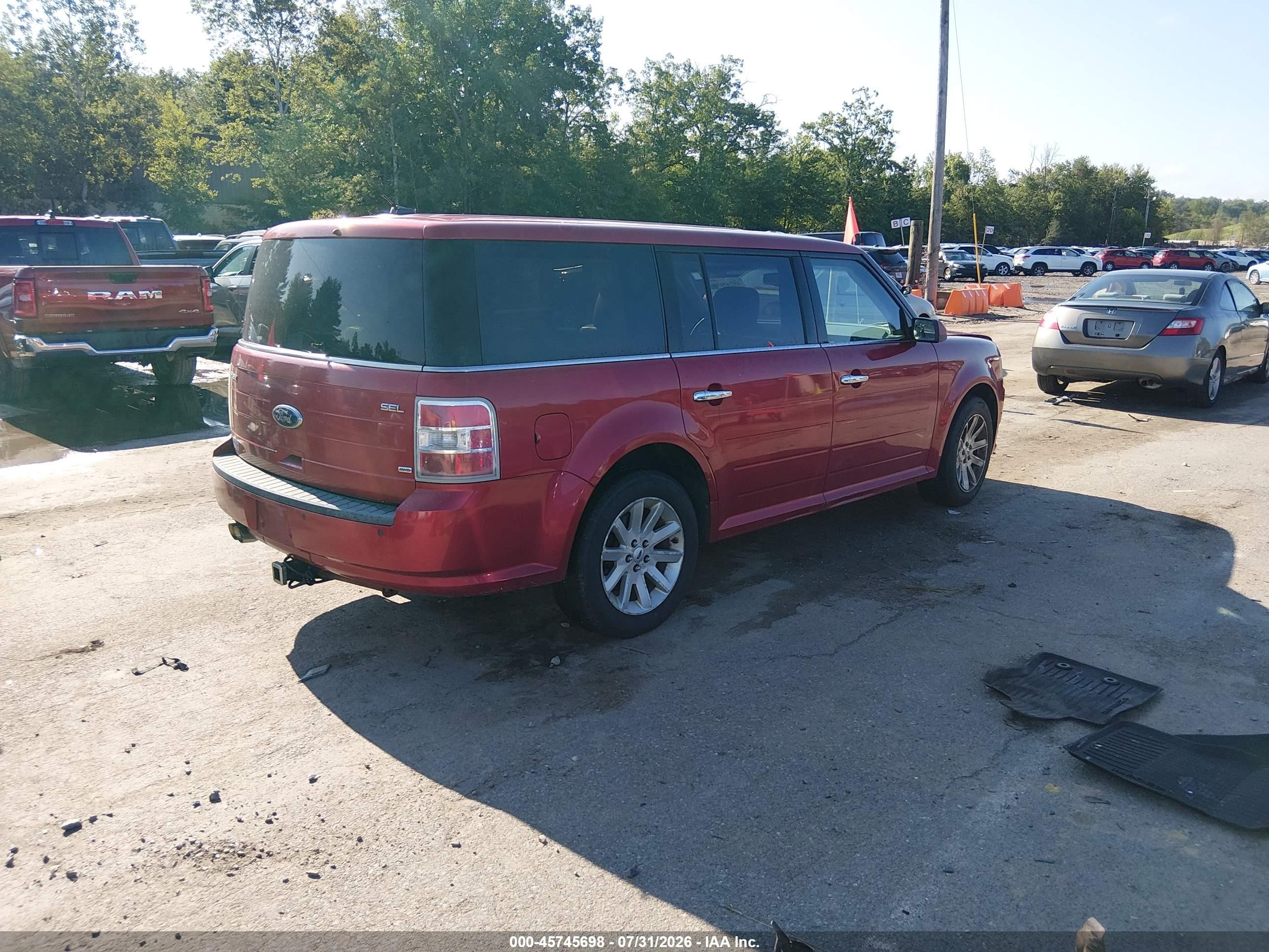 2009 Ford Flex Sel Красный vin: 2FMEK62C89BB02017