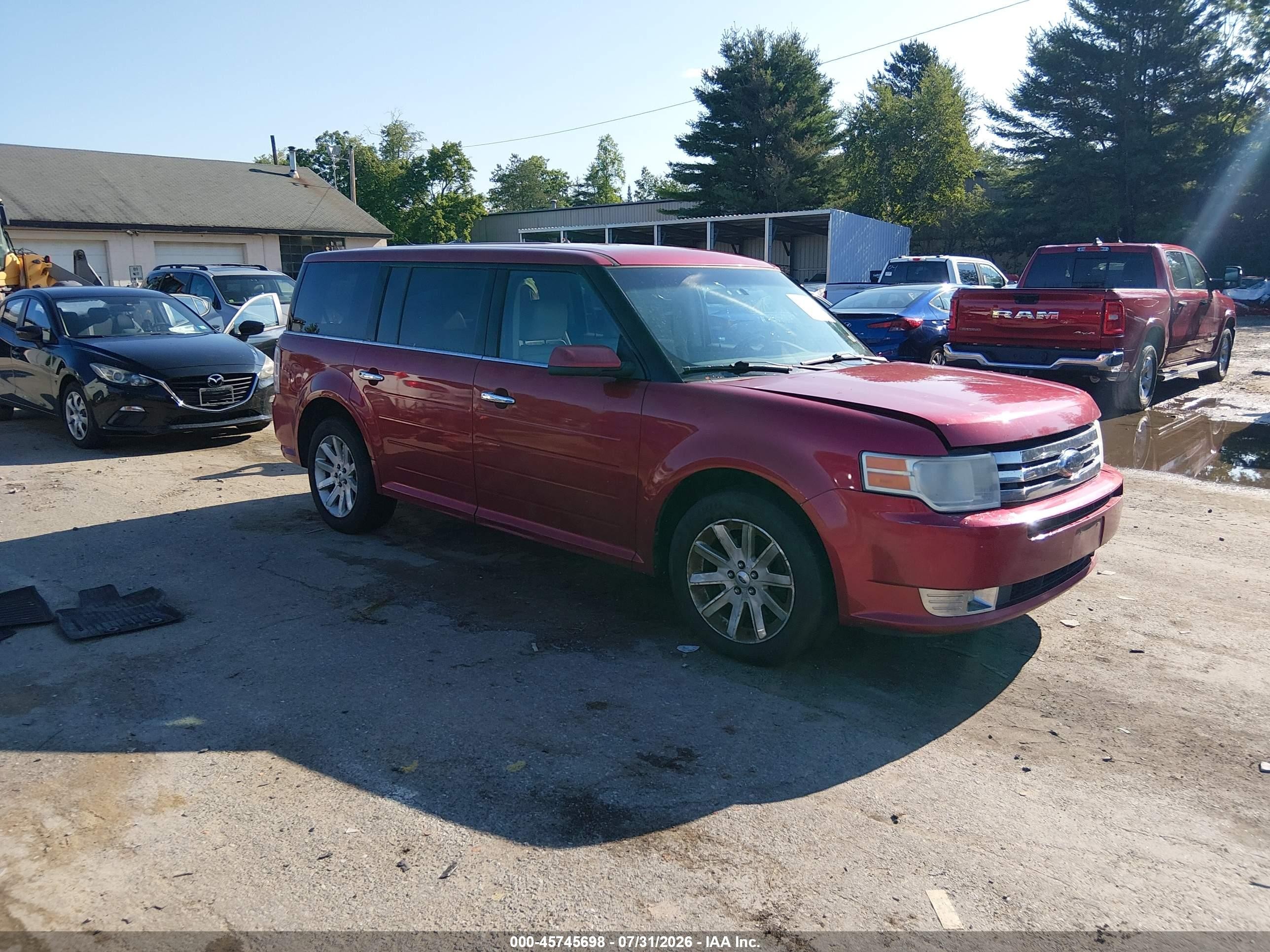 2009 Ford Flex Sel Red vin: 2FMEK62C89BB02017