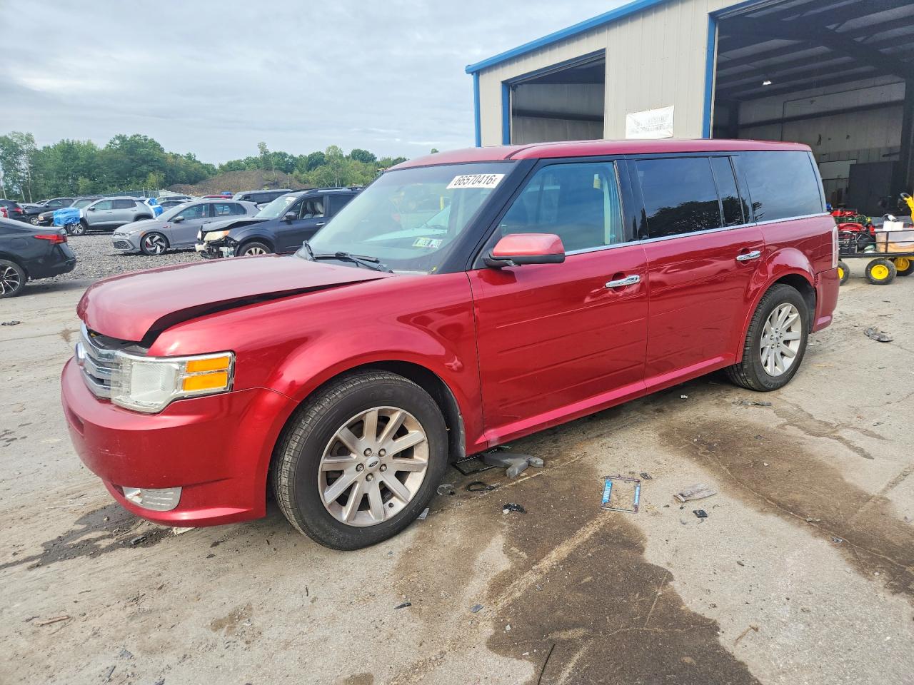 2009 Ford Flex Sel Red vin: 2FMEK62CX9BA31239
