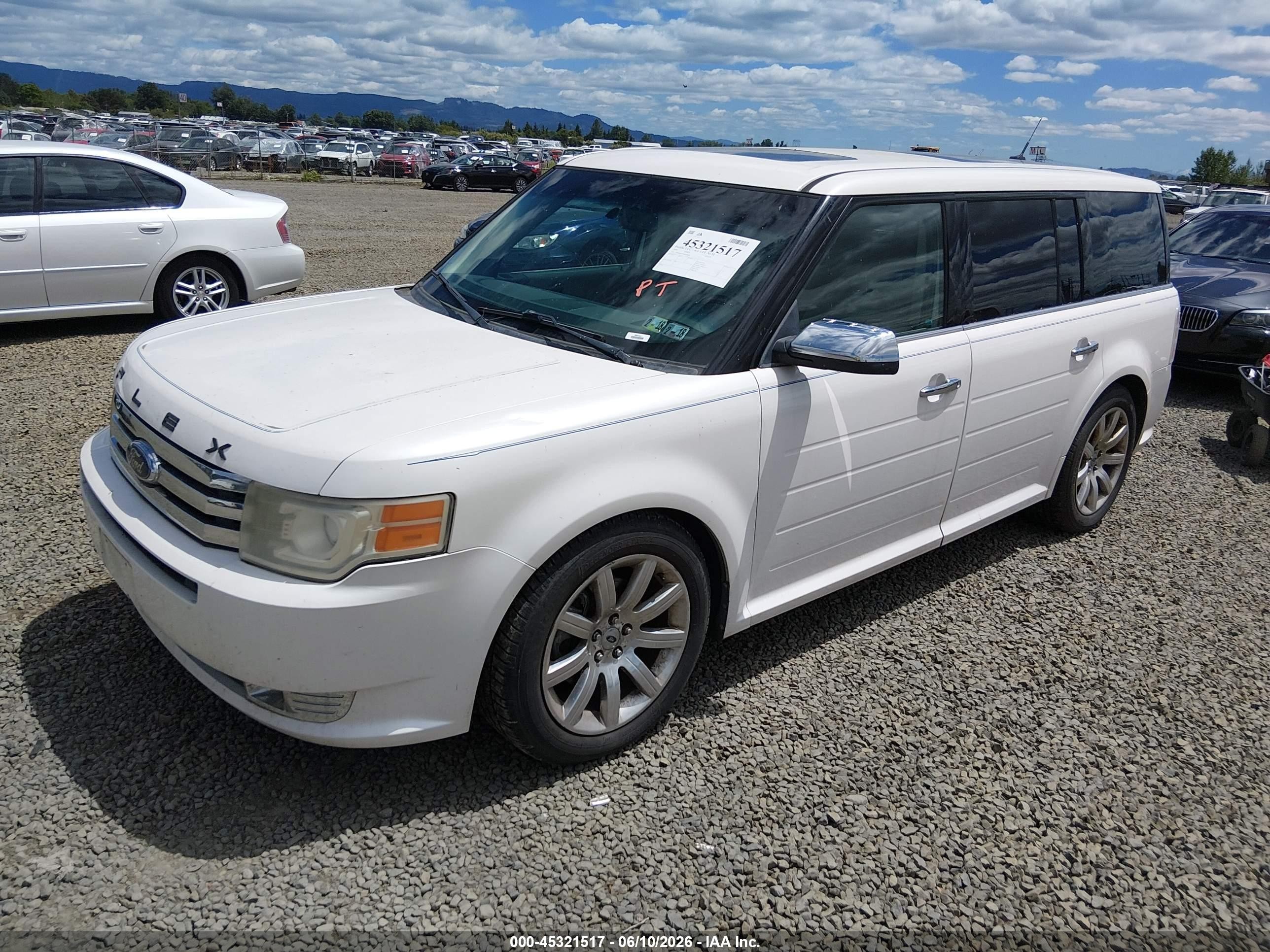 2009 Ford Flex Limited White vin: 2FMEK63C59BA48688