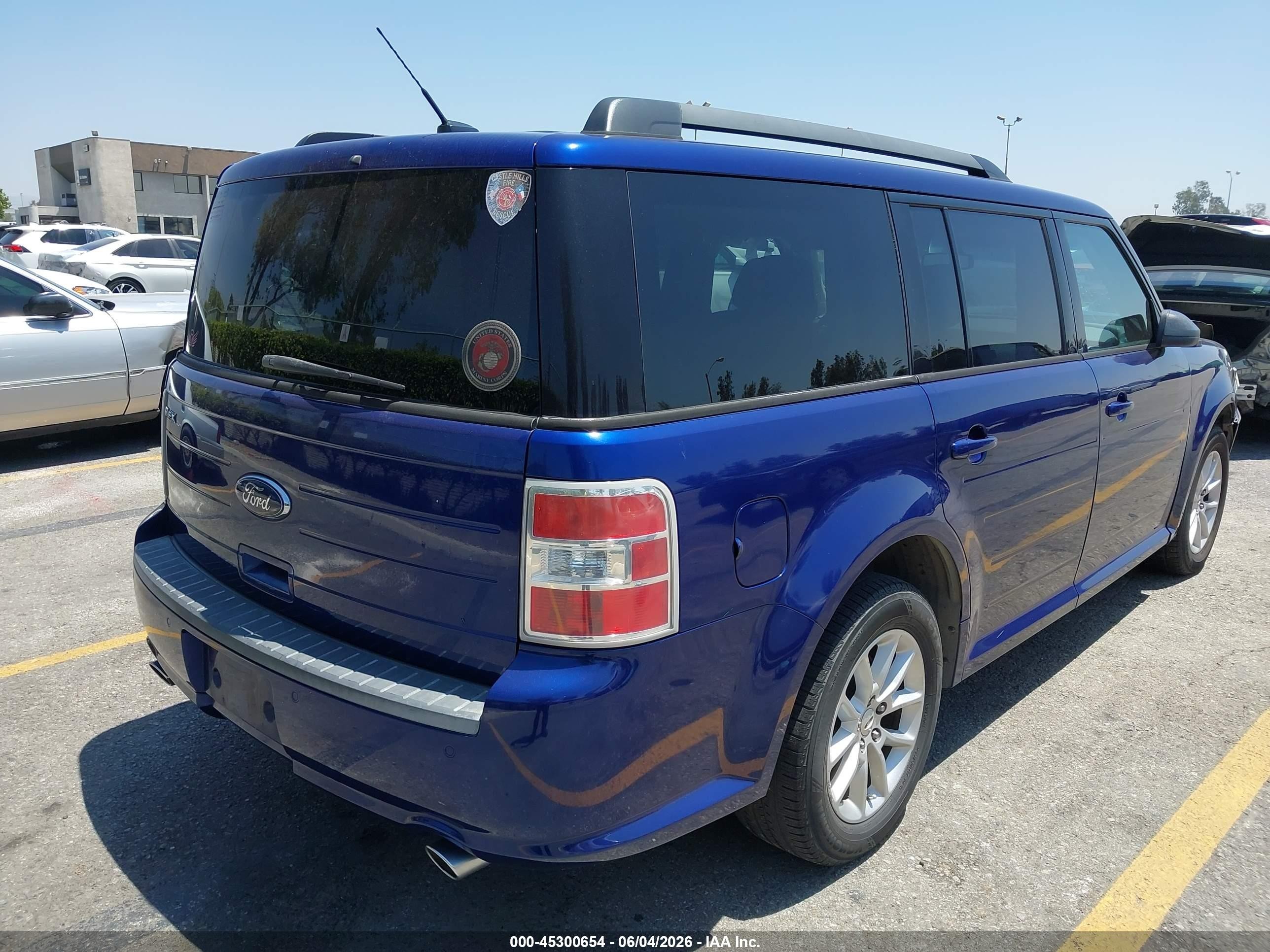 2014 Ford Flex Se Blue vin: 2FMGK5B80EBD29050