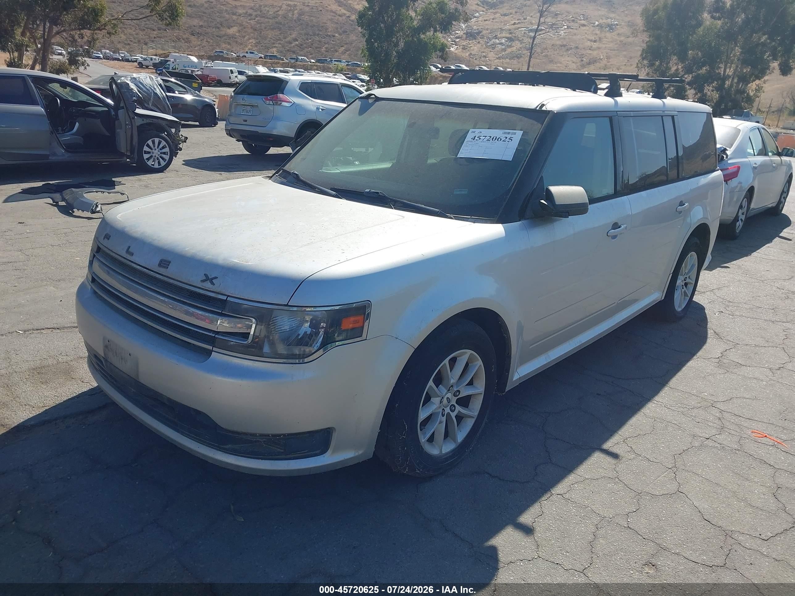2013 Ford Flex Se Silver vin: 2FMGK5B81DBD03295