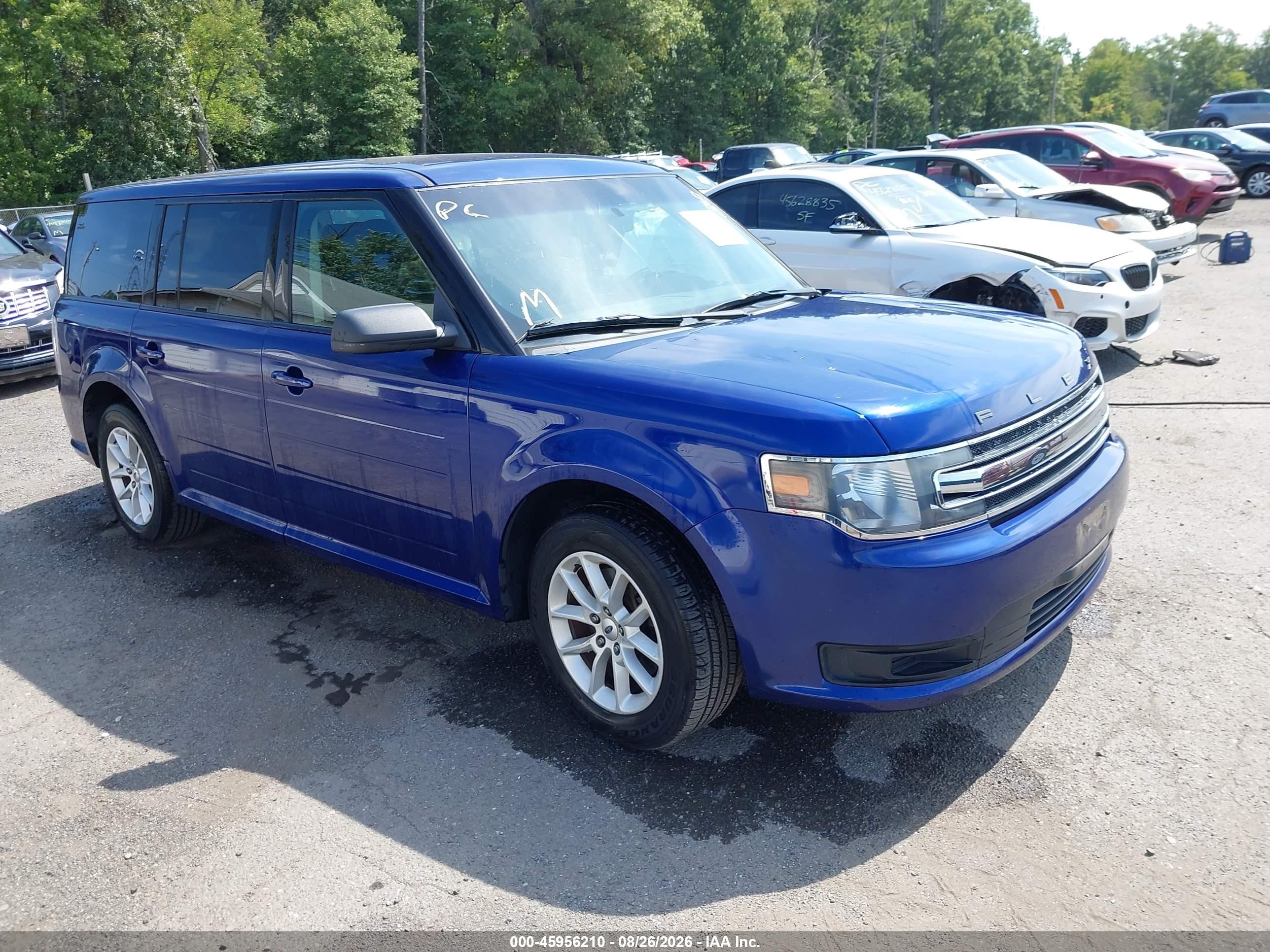2014 Ford Flex Se Blue vin: 2FMGK5B83EBD07494