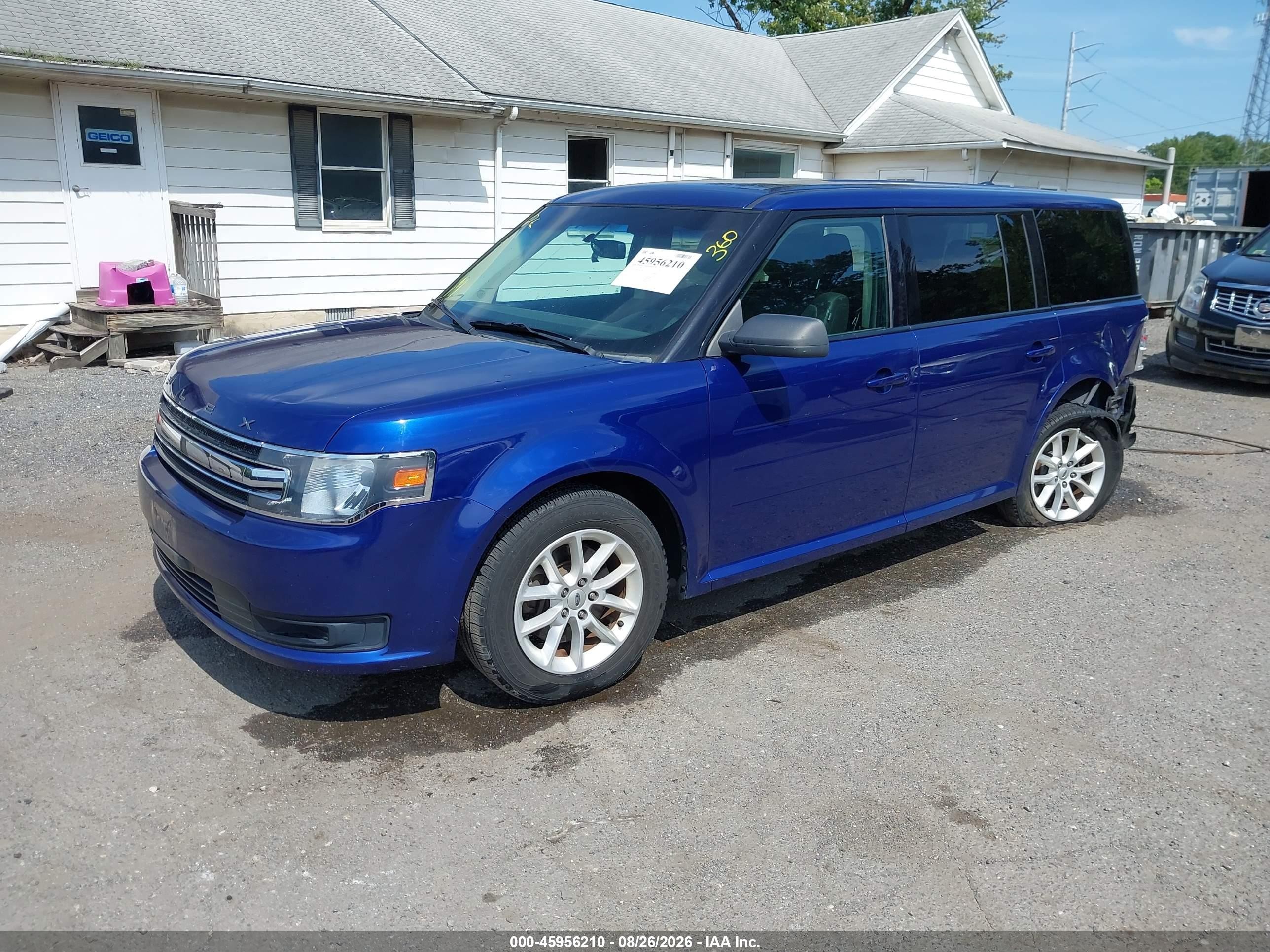 2014 Ford Flex Se Blue vin: 2FMGK5B83EBD07494