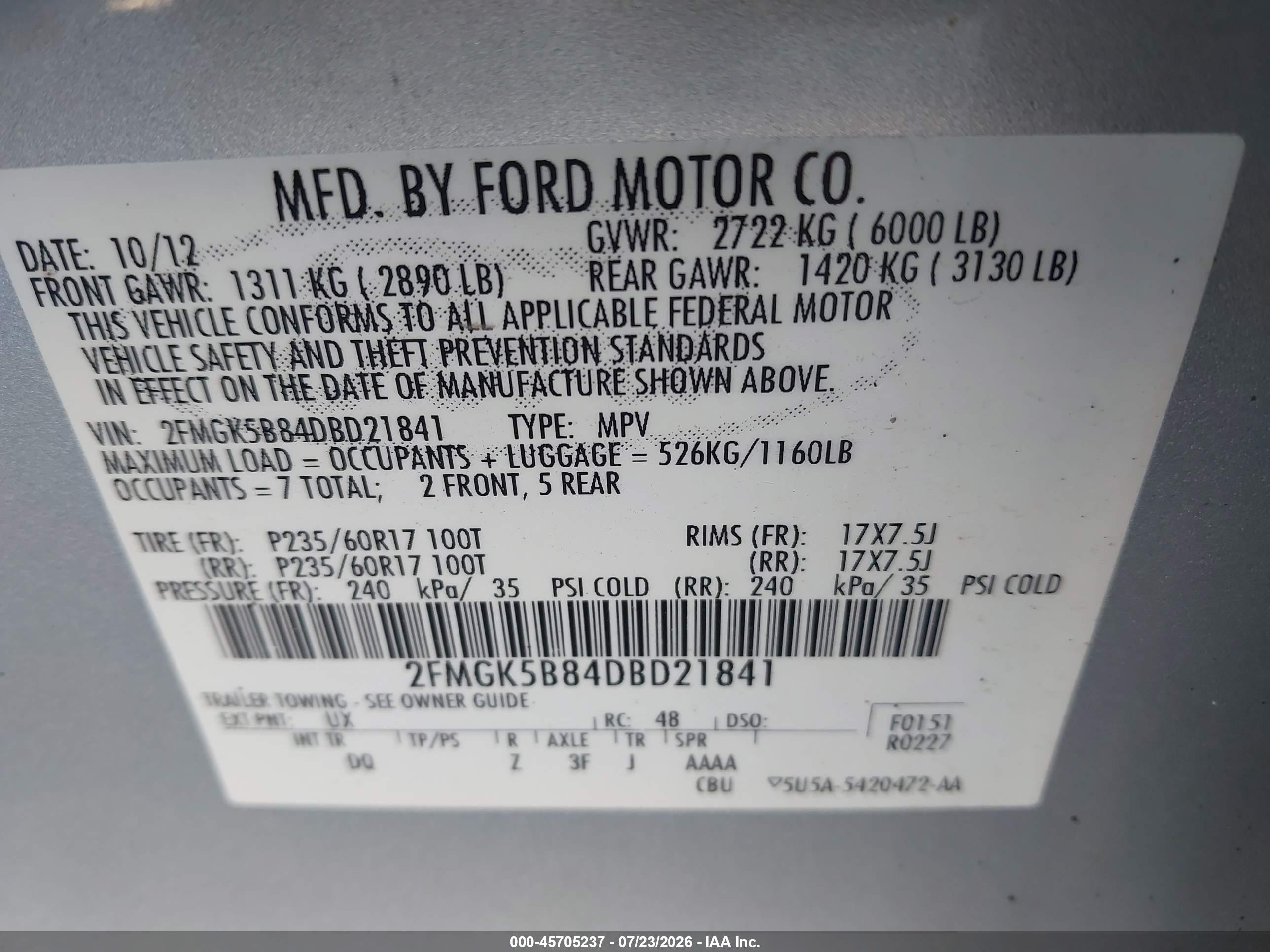 2013 Ford Flex Se Silver vin: 2FMGK5B84DBD21841