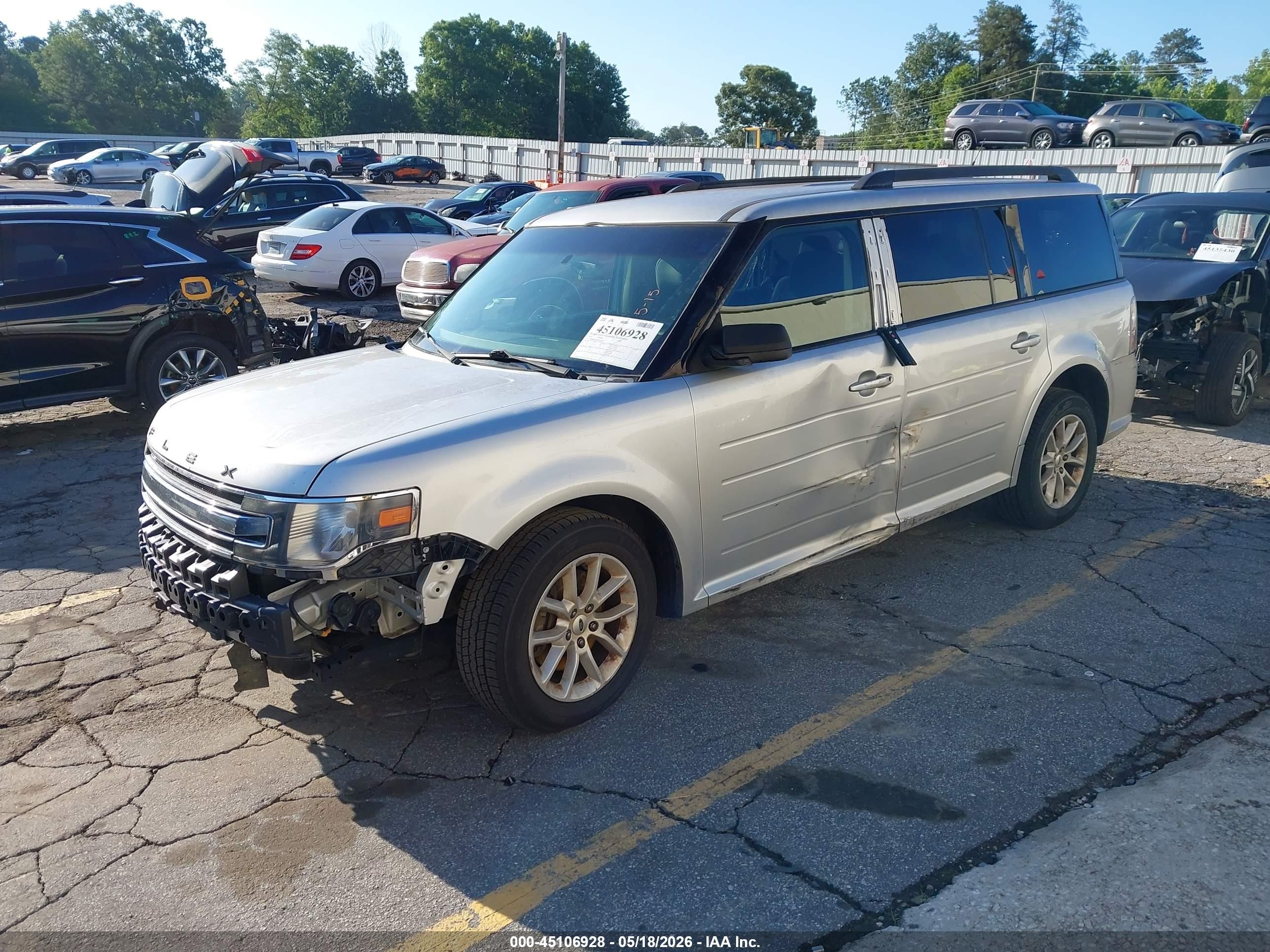 2014 Ford Flex Se Silver vin: 2FMGK5B84EBD16477
