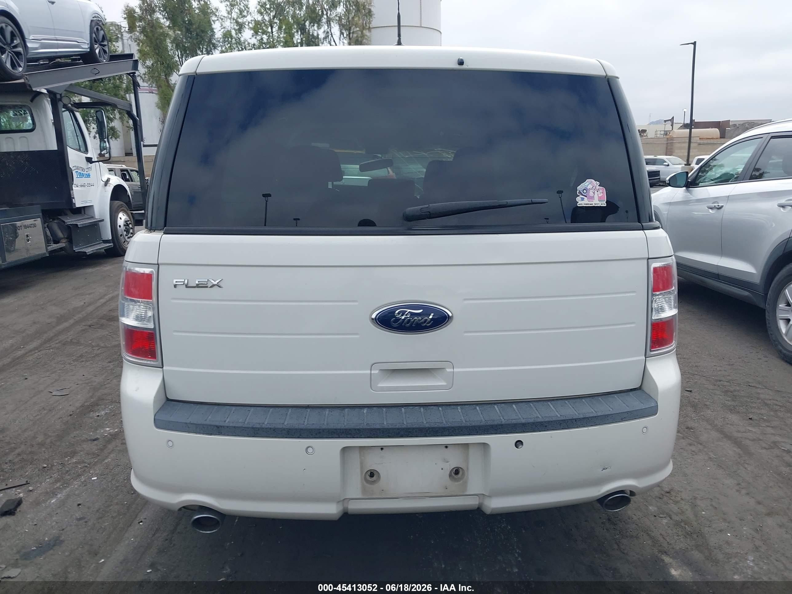 2013 Ford Flex Se White vin: 2FMGK5B89DBD19907