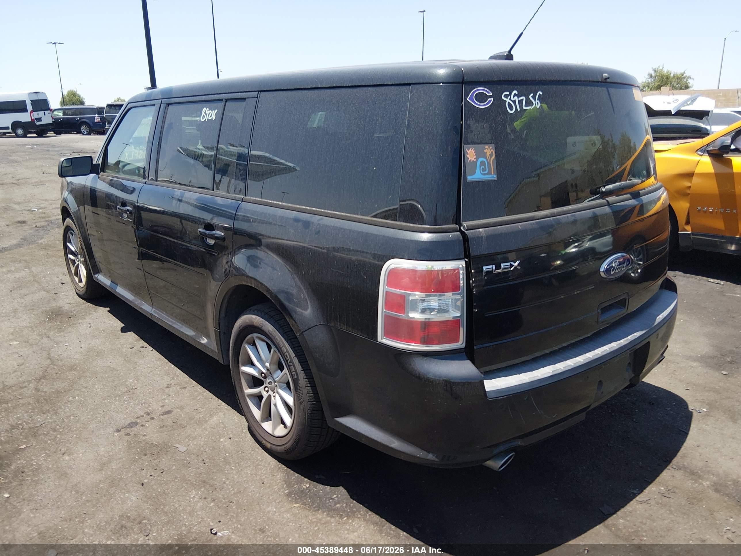 2014 Ford Flex Se Black vin: 2FMGK5B89EBD07077